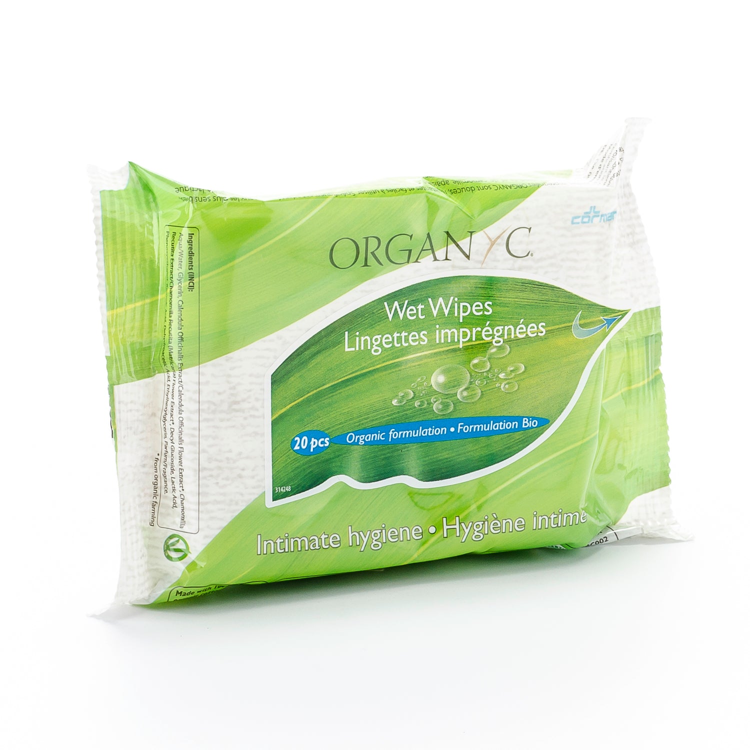 ORGANYC Lingettes Nettoyantes Douces 20 Lingettes | Soin Bébé