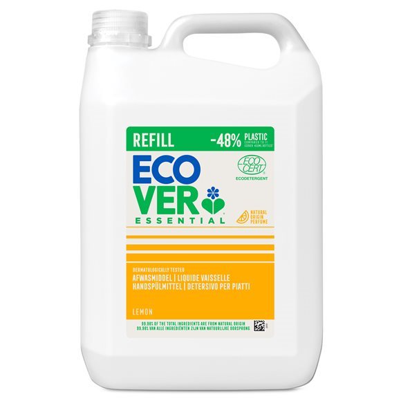 ECOVER Essential Liquide Vaisselle Citron 5 Litres | Nettoyage Efficace