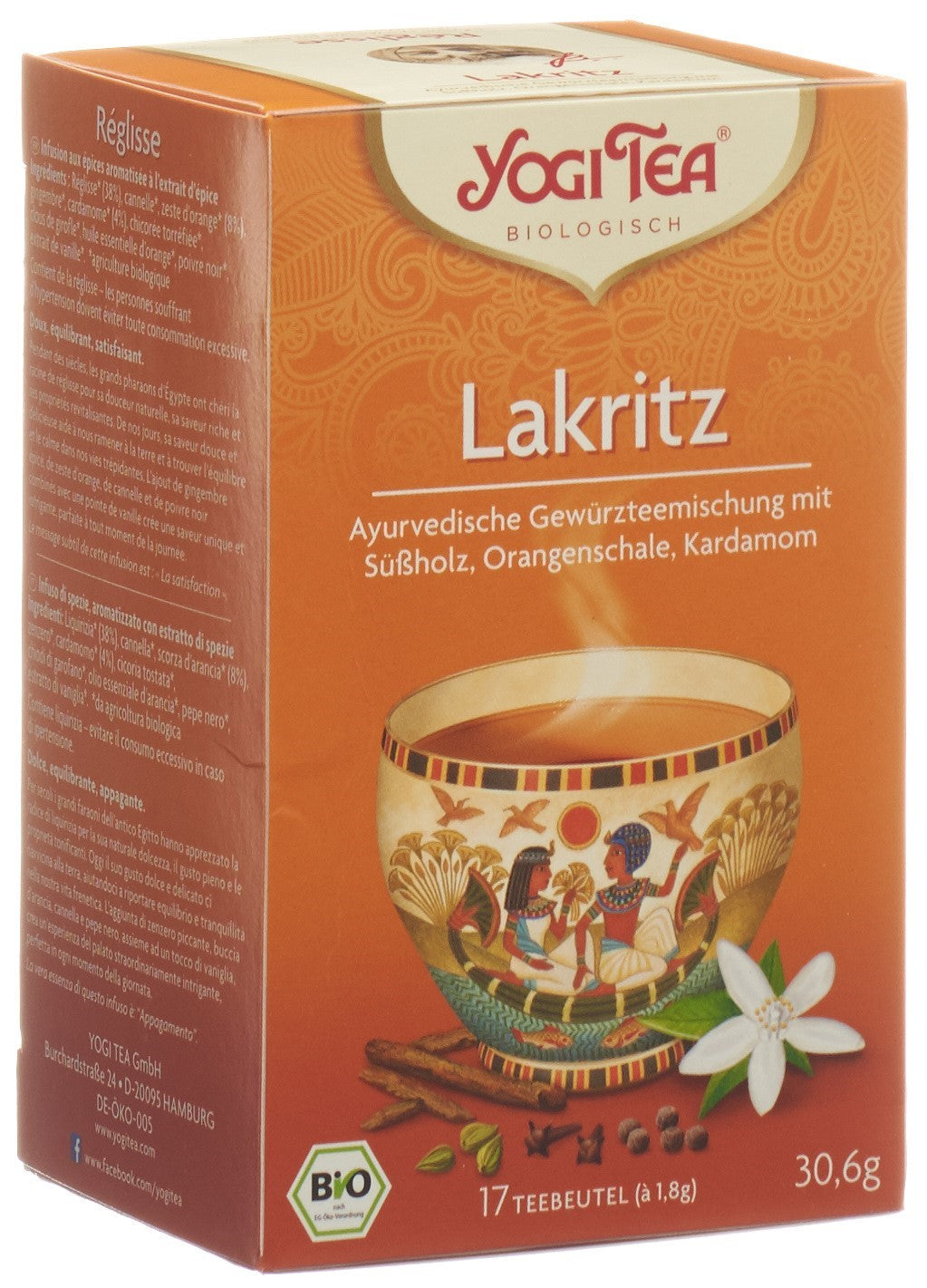 YOGI TEA Licorisse Egyptian Spice 17 sach 1.8 g