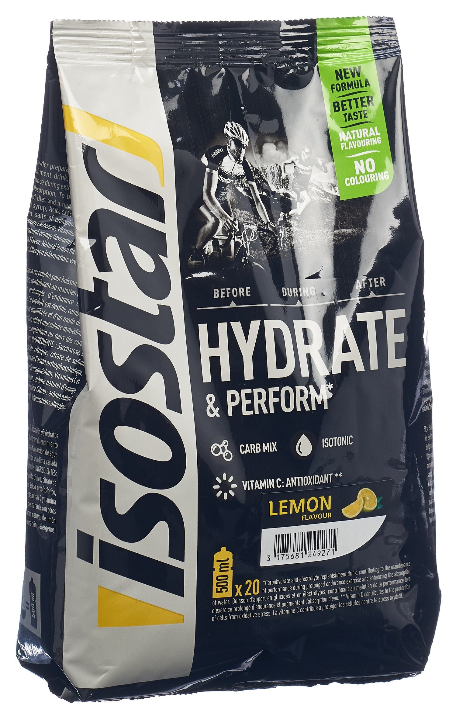 ISOSTAR Hydrate &amp; Perform Poudre Saveur Citron 800 g | Boisson Énergétique Performance