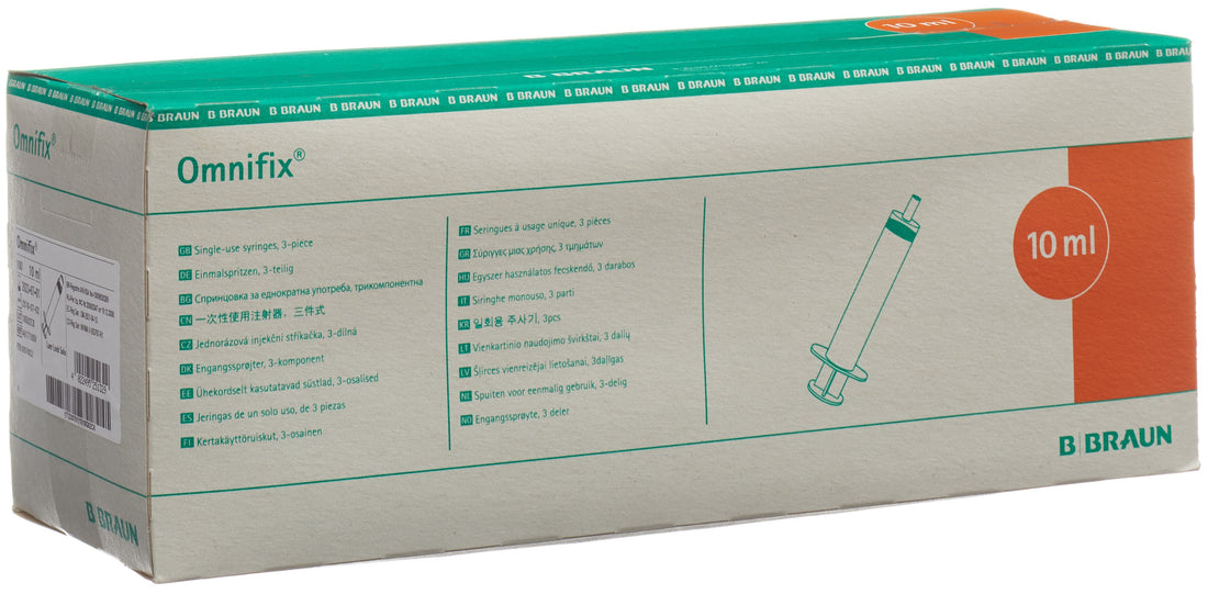 OMNIFIX Seringue Luer Lock 10ml Sans Latex | Lot 100 Pièces Confort