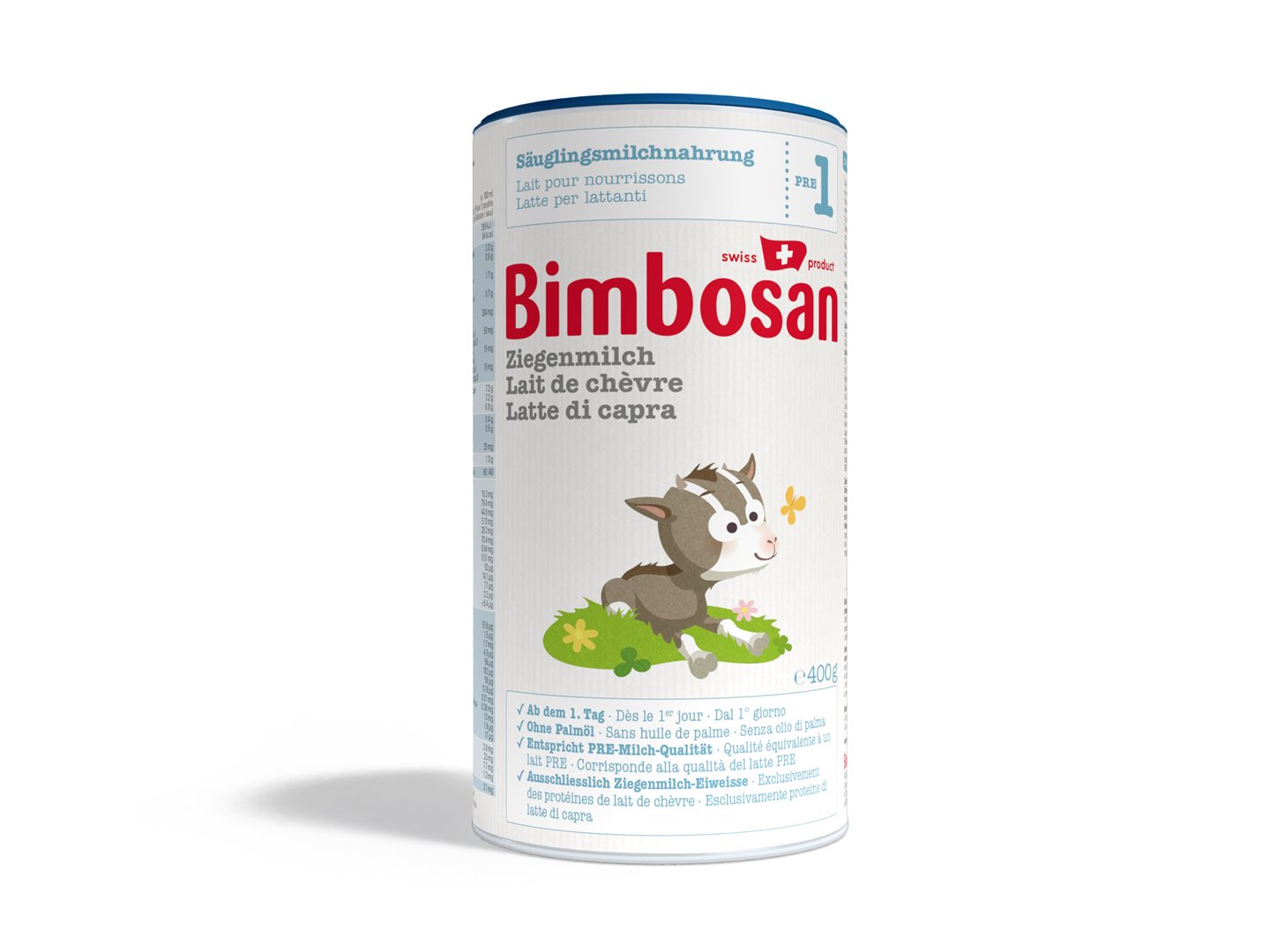 BIMBOSAN lait de chèvre 1 nourriss bte 400 g