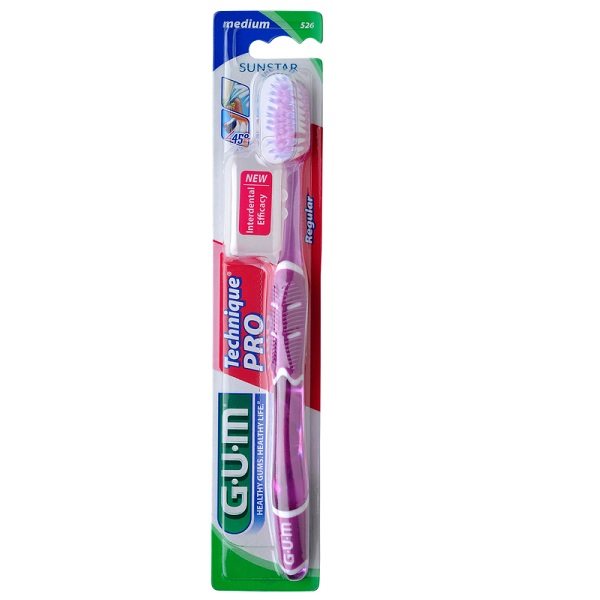 GUM Pro Regular Brosse à Dents Medium Douceur | Lot de 2