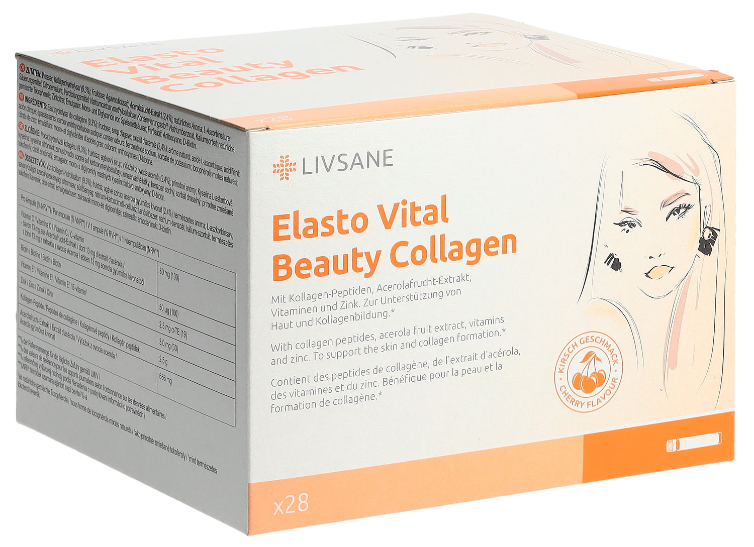 LIVSANE Elasto Vital Collagène Beauté Ampoules 28 pièces | Peau Ferme