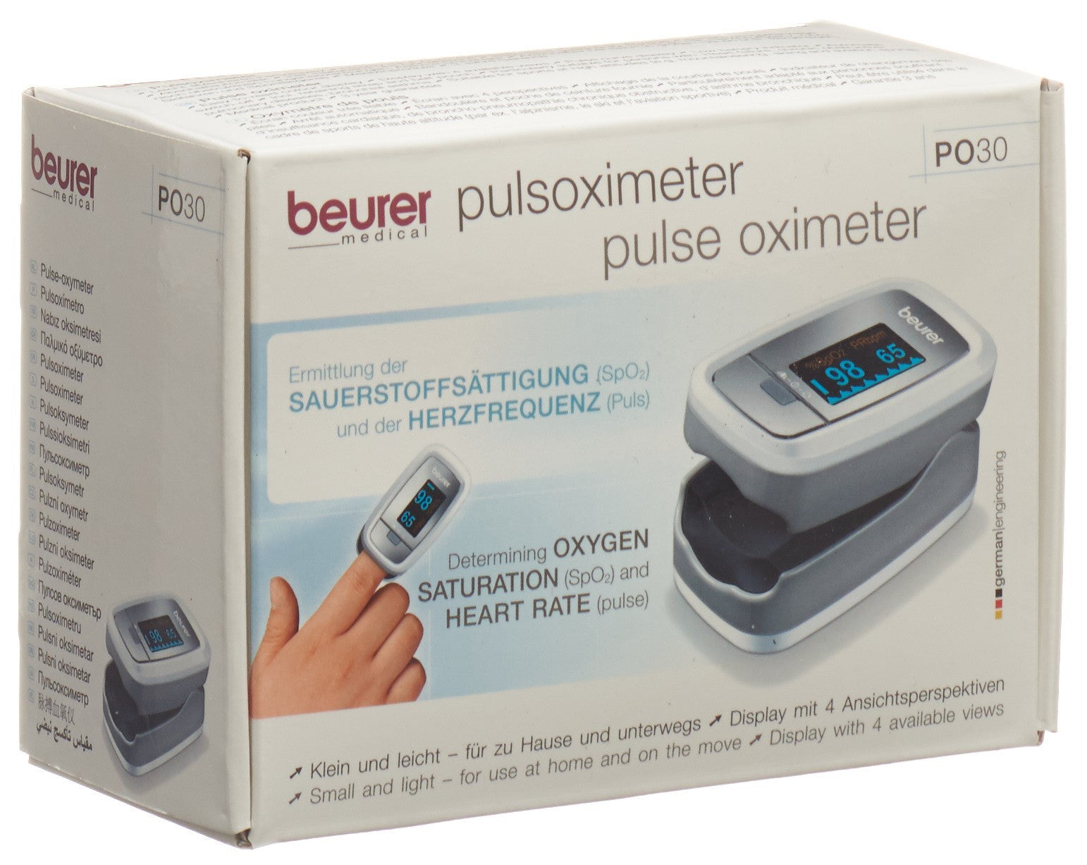 BEURER Oxymètre de Pouls PO 30 Mesure SpO2 &amp; Fréquence Cardiaque | Dispositif Médical
