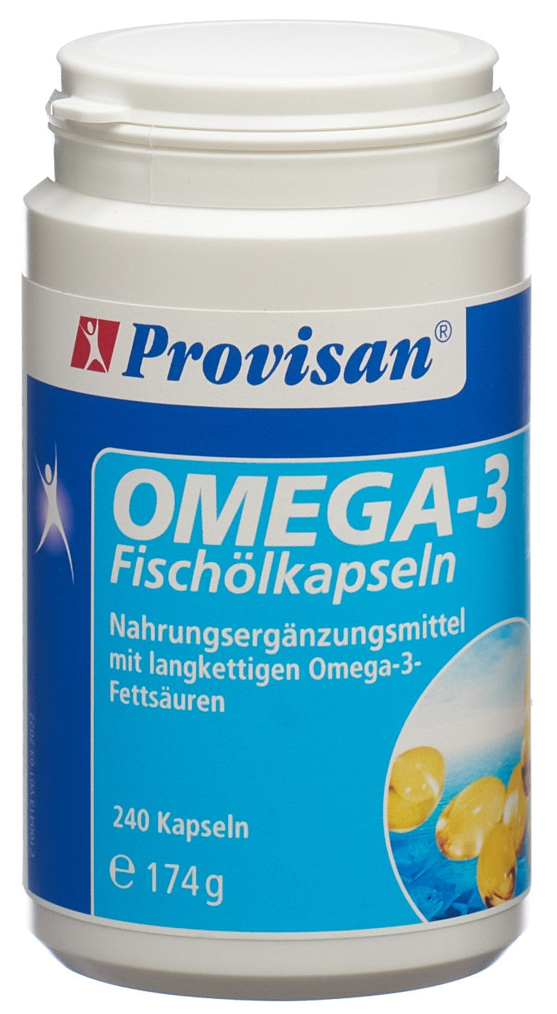 PROVISAN Oméga 3 Huile de Poisson 240 Capsules | Bienfaits Cœur &amp; Cerveau
