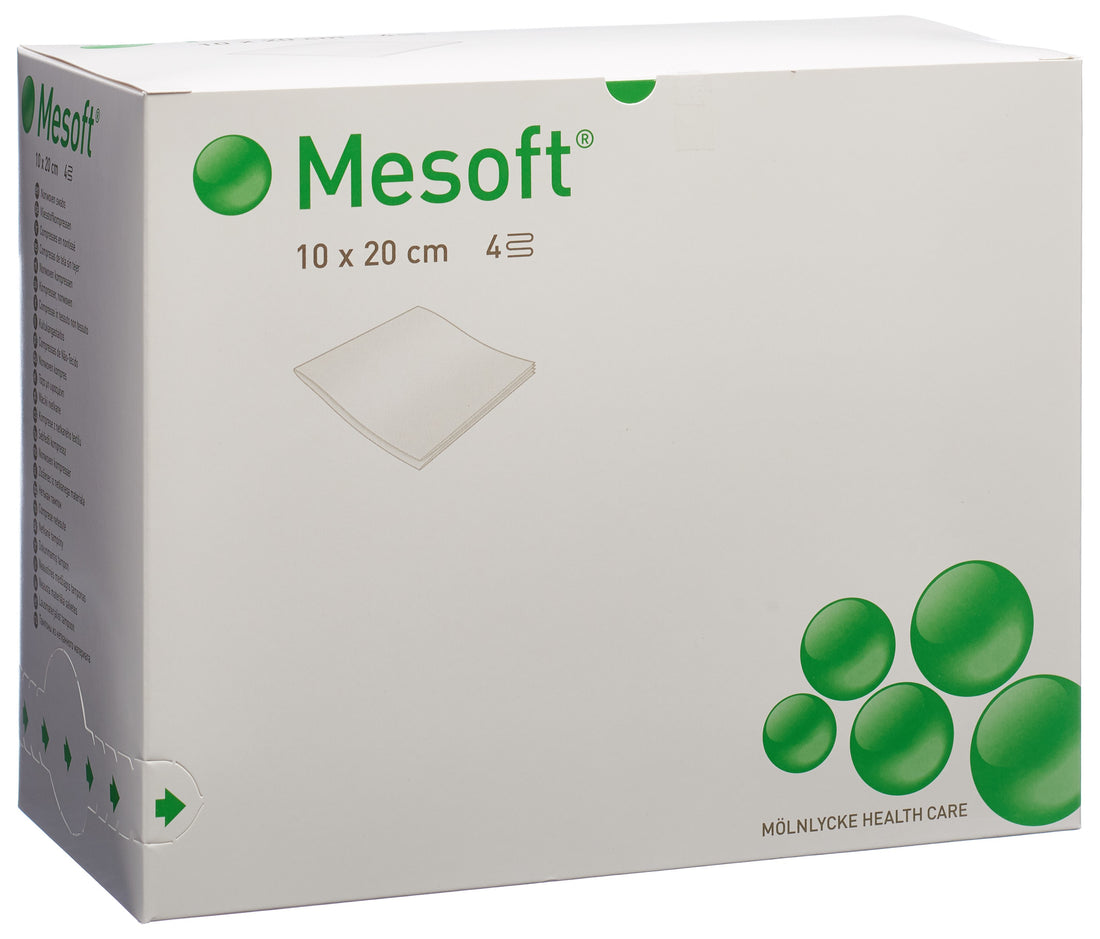 MESOFT NW Compresses Stériles 10x20cm | Lot de 2 Boîtes de 60