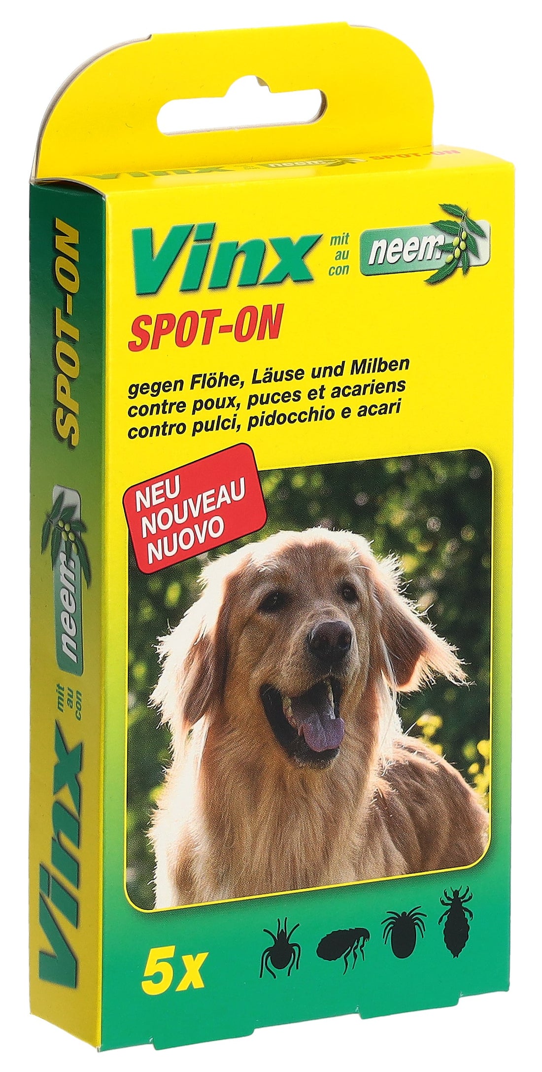 VINX spot on gouttes au neem chien 5 x 1 ml