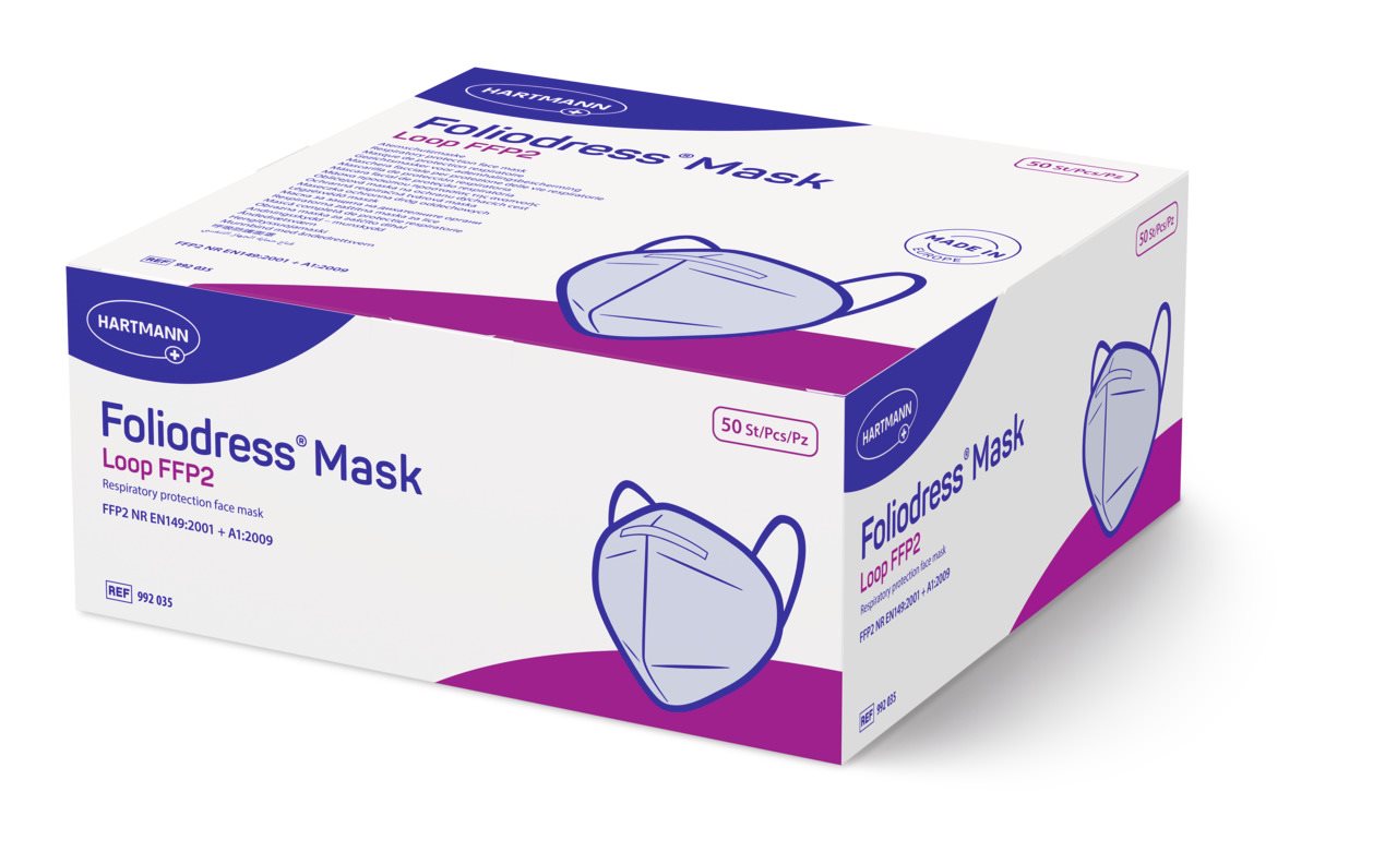 FOLIODRESS Masque FFP2 Blanc Protection Respiratoire | 50 Pièces