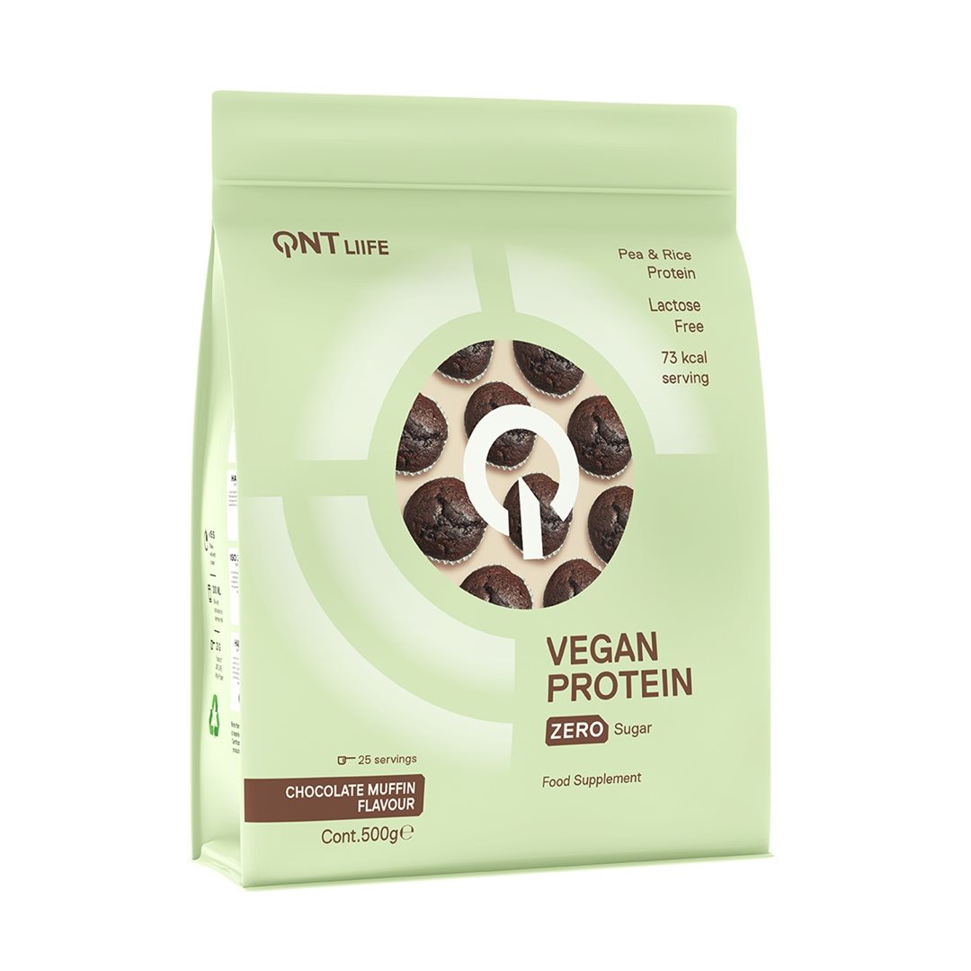 QNT Vegan Protein Zero Sucre Lactose Chocolat Muffin 500 g