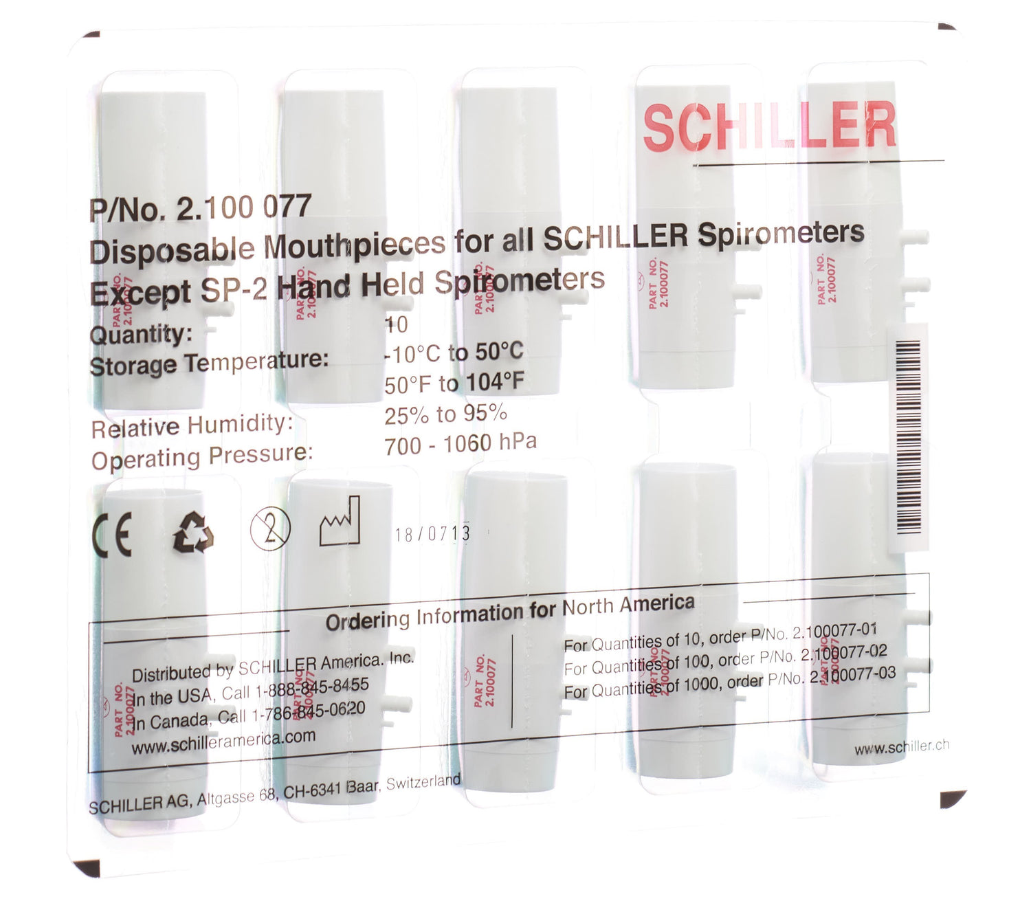 SCHILLER Capteur de Flux SP150/SP250 - Fiabilité Médicale | Lot de 10