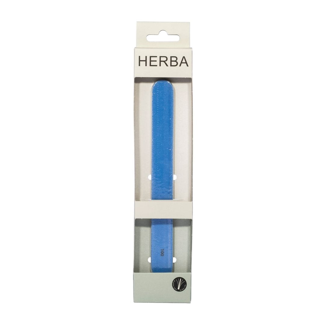 HERBA Lime à Ongles 6 Couches Granulométrie 100/180 Bleu | Soin Ongles Parfait