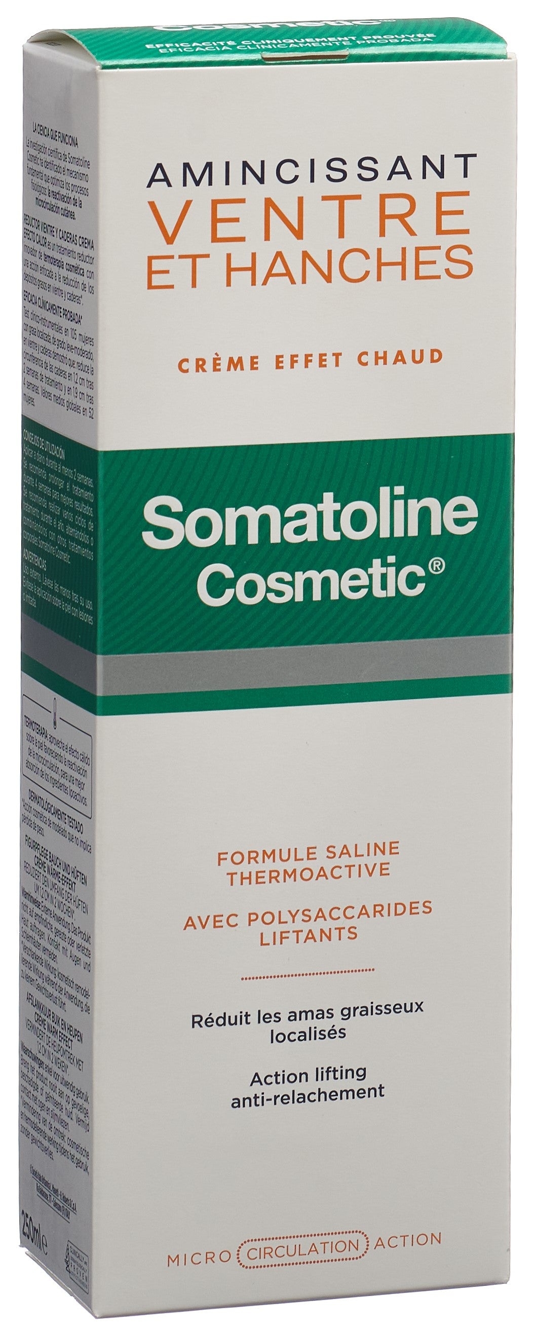 Somatoline Amincissant Ventre Hanches Crème Effet Chaud 250 ml