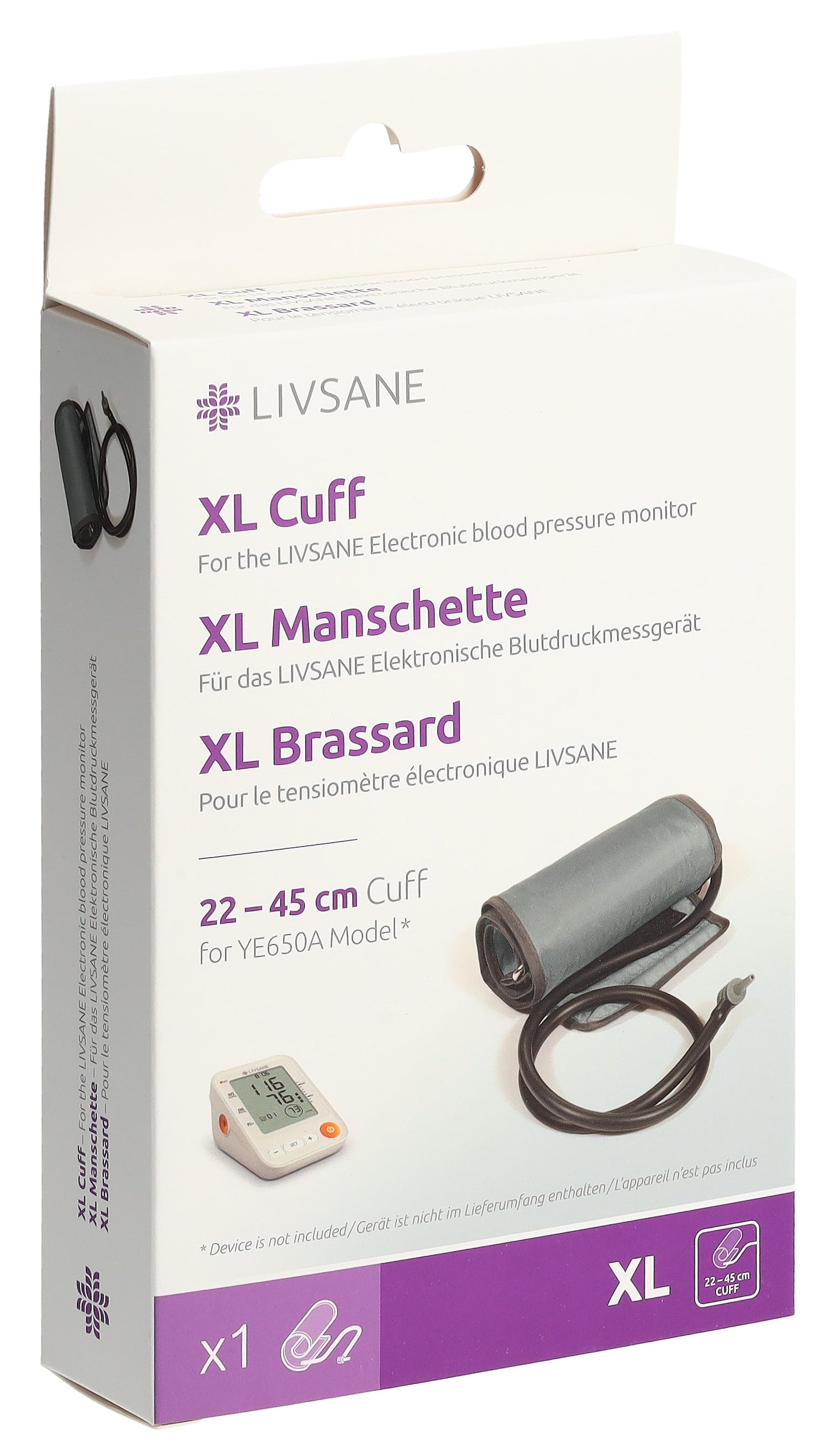 LIVSANE Brassard XL Tensiomètre 22-45cm Confort | Médical