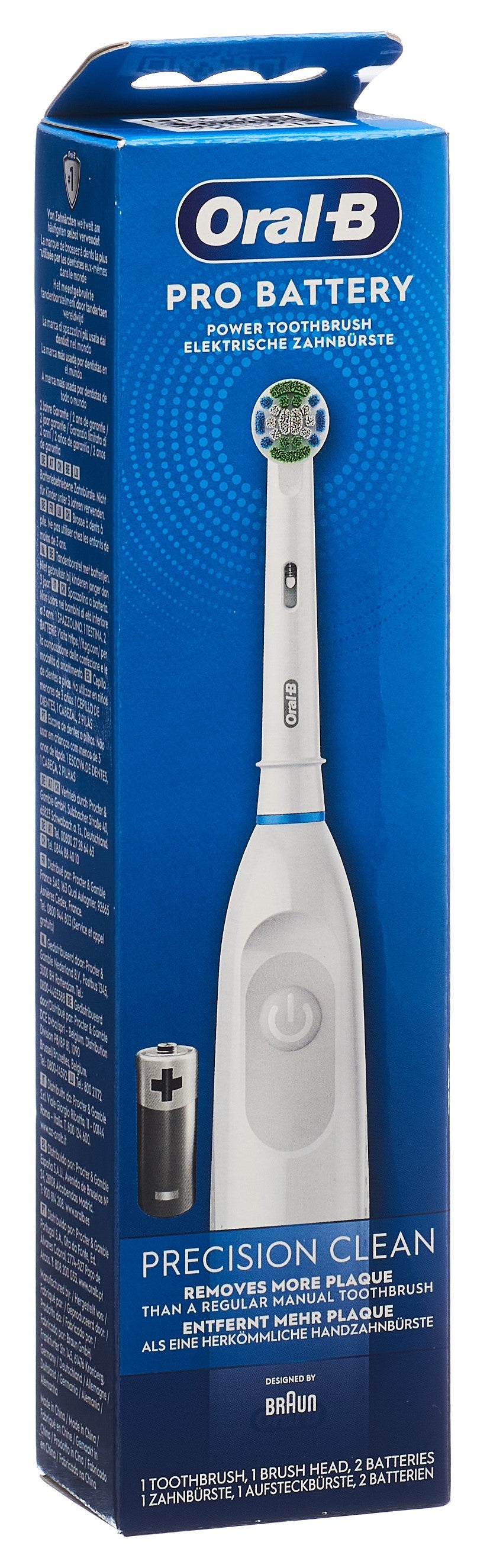 Oral-B Pro Battery Brosse à Dents Blanche | Nettoyage Efficace