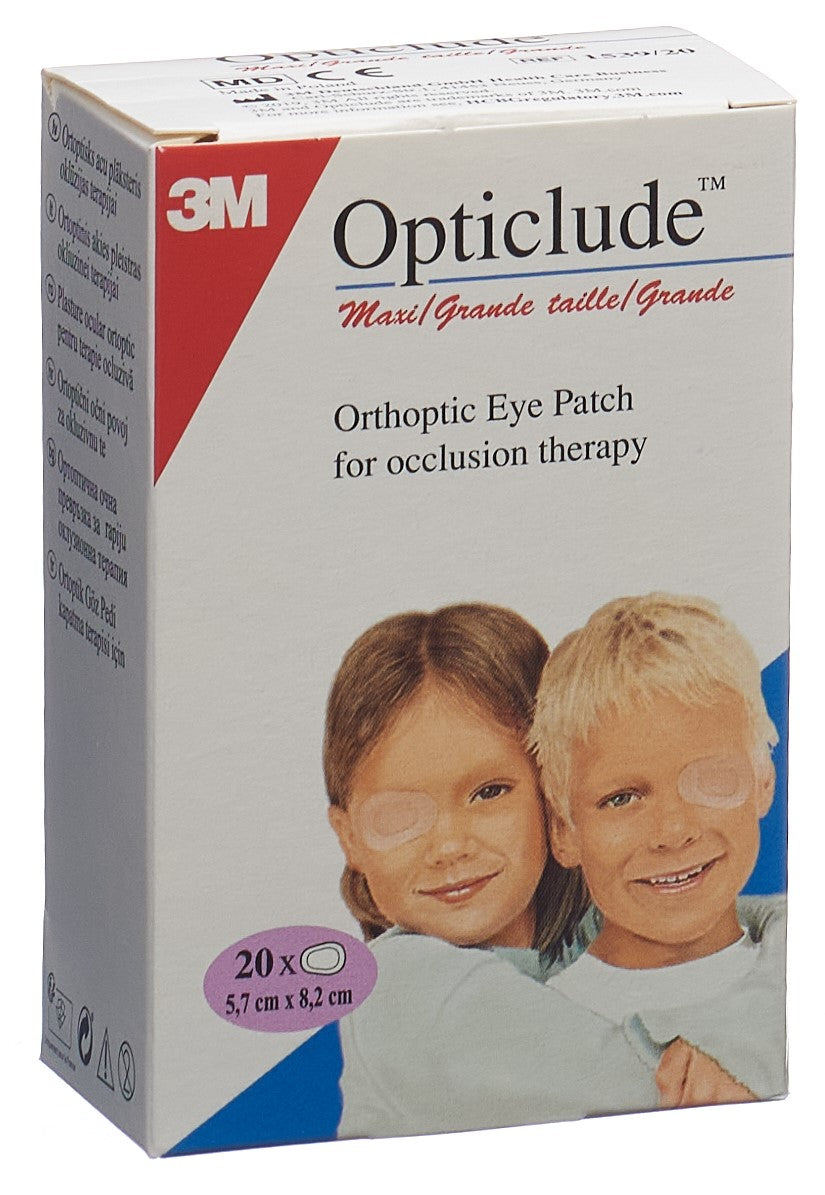 3M OPTICLUDE MAXI pans ocul 8x5.7cm 20 pce
