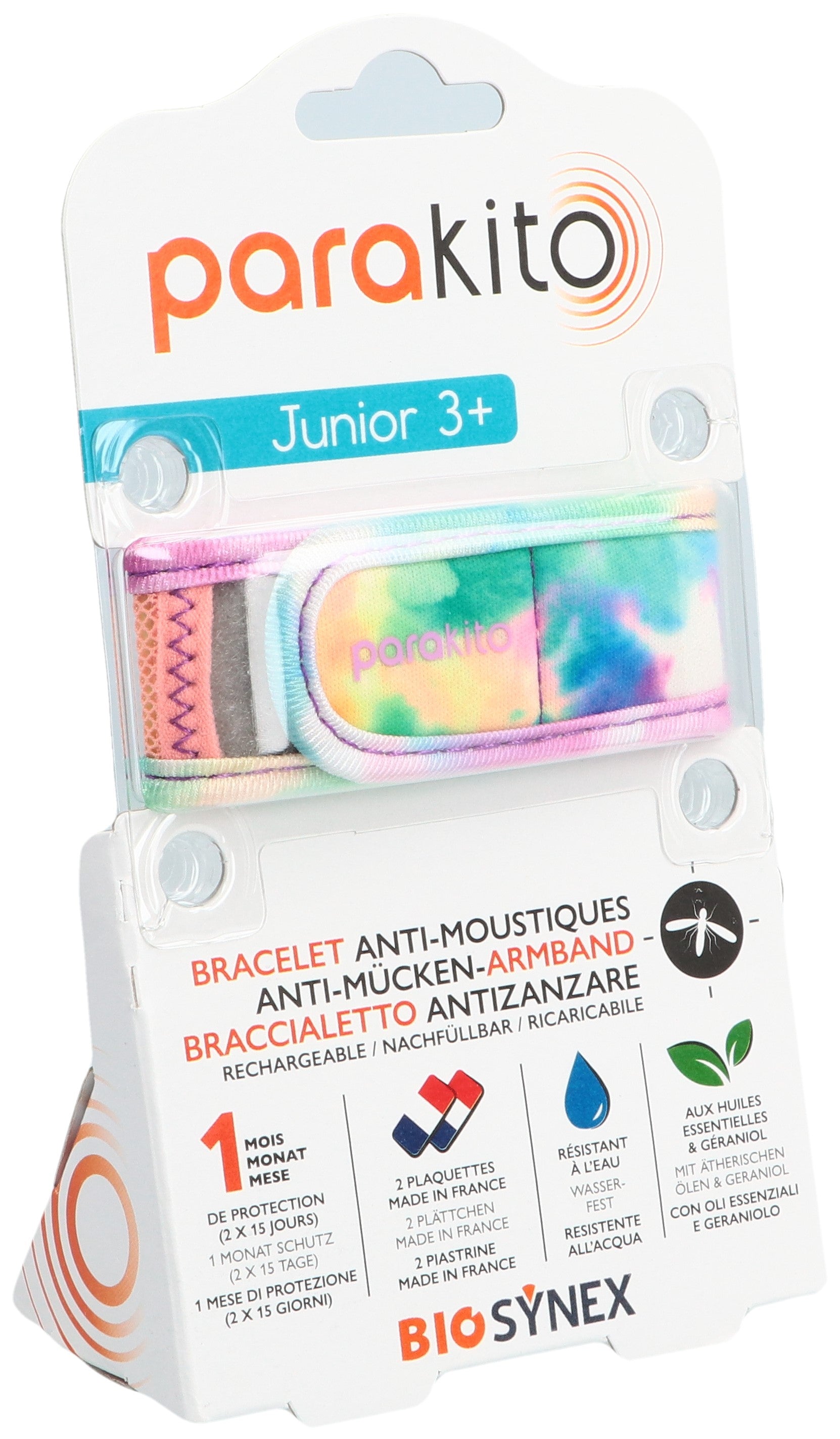 PARAKITO Bracelet Anti-Moustiques Junior Tye&amp;Dye Efficace | Protection