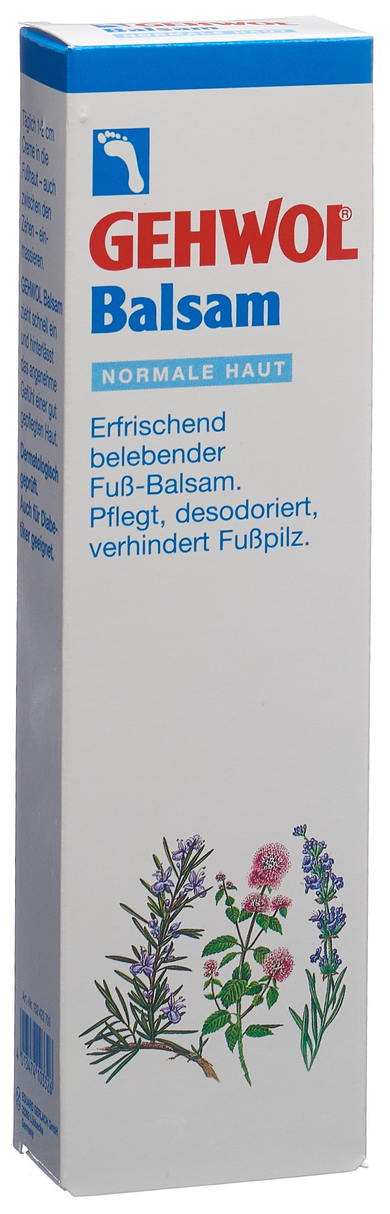 GEHWOL Baume Pieds Peau Normale Soin Hydratant | Tube 125 ml