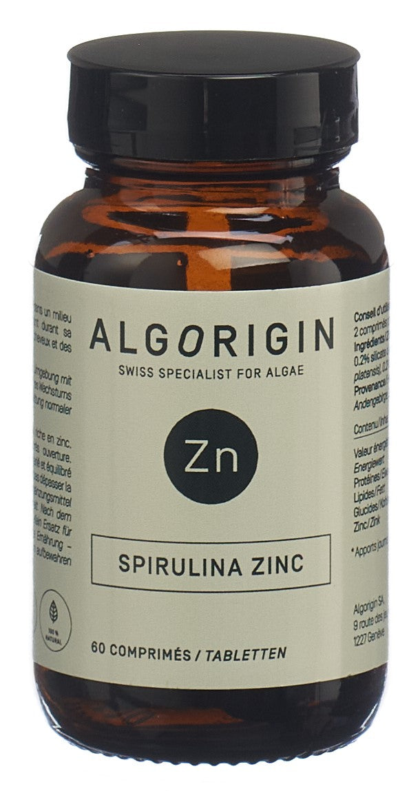 ALGORIGIN Spiruline Zinc cpr fl 60 pce