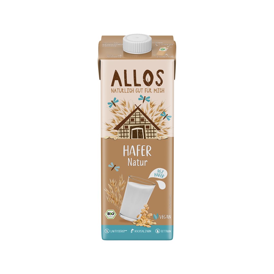ALLOS Boisson Avoine Bio 1 L | Sans Lactose, Végétale