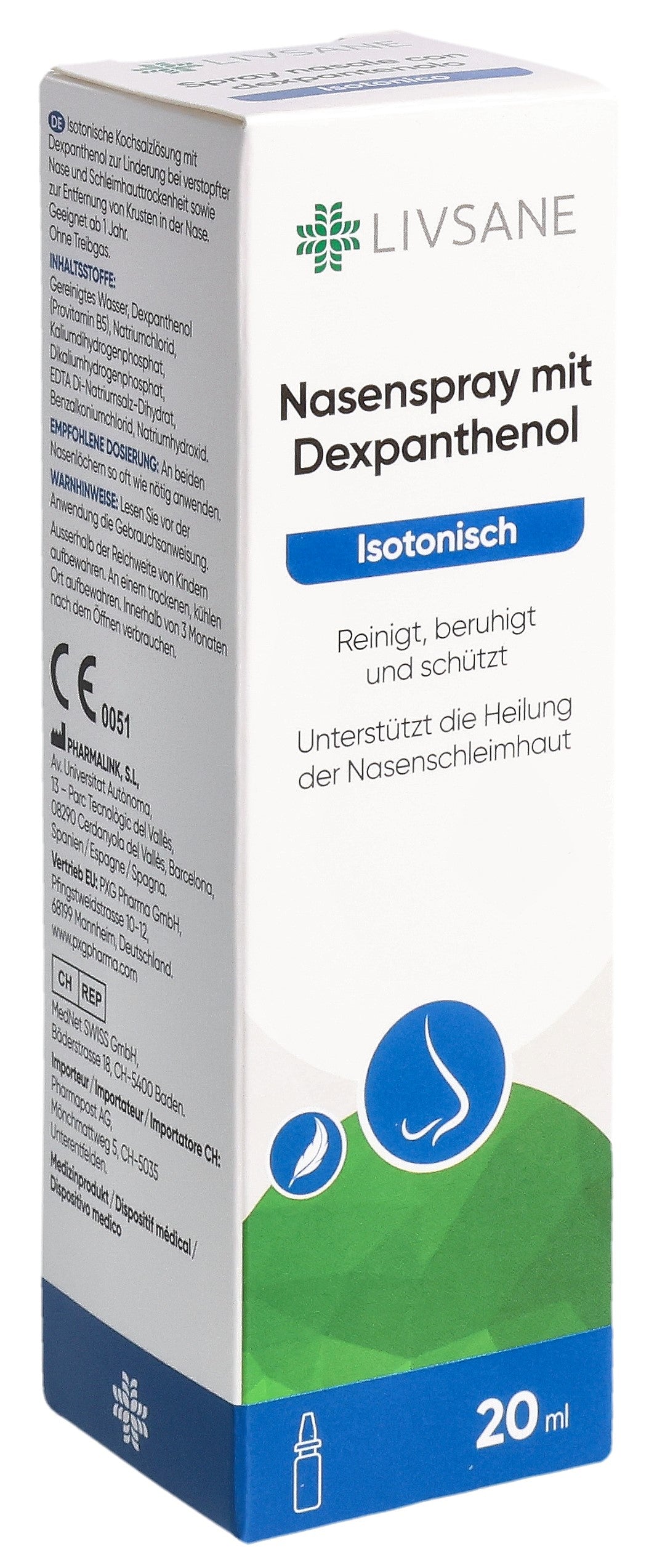 LIVSANE Spray Nasal Dexpanthenol Soin Hydratant 20 ml