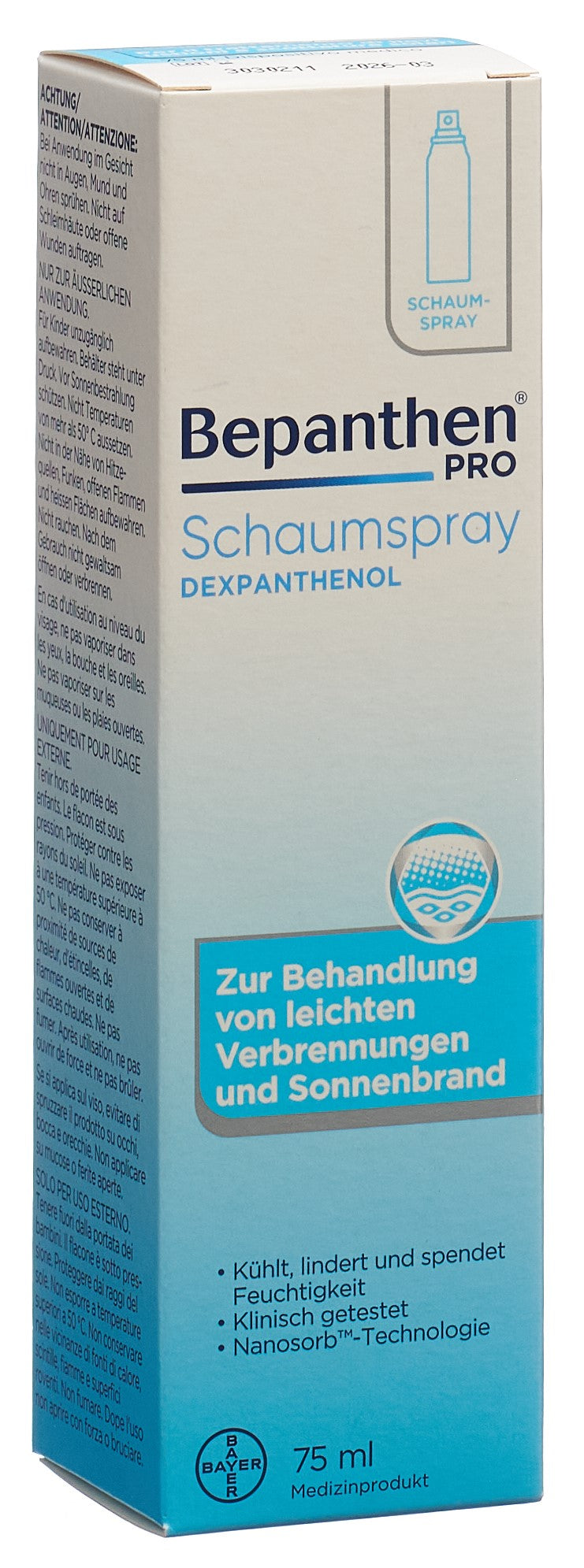 Bepanthen Pro Spray Mousse Apaisant Cicatrisant | 75 ml