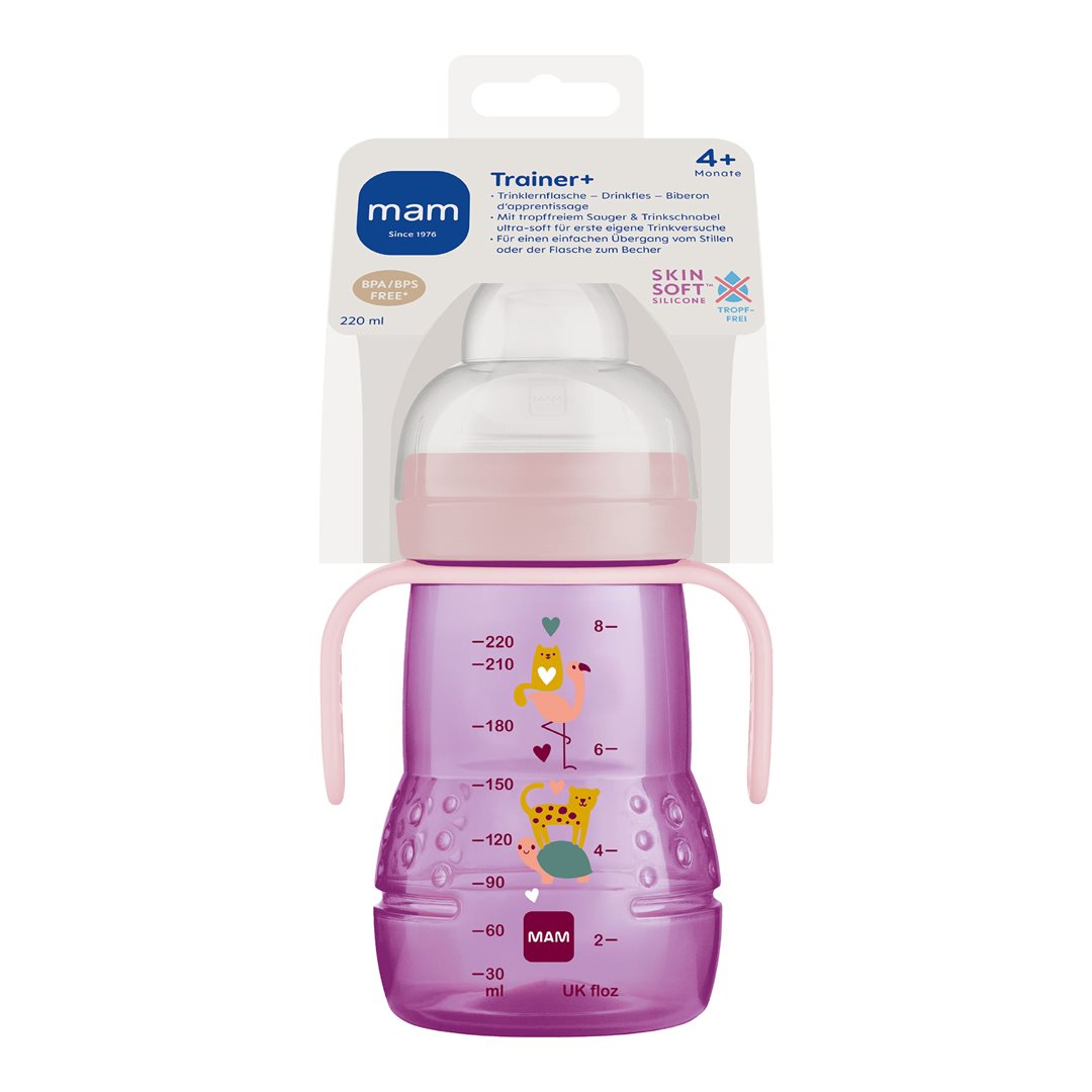 MAM Trainer 220 ml Fille | Tétine Apprentissage Douce