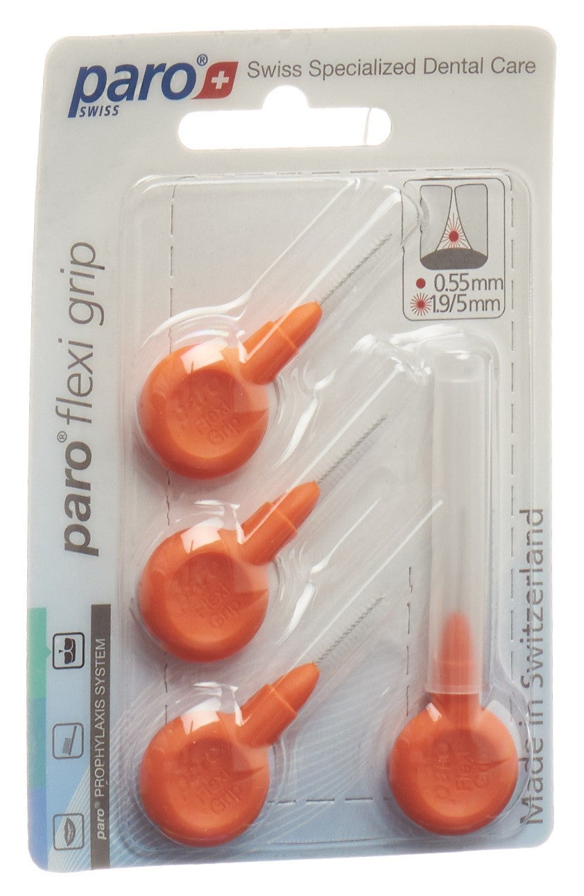 PARO Flexi Grip Brossettes Interdentaires Coniques 1.9/5mm Orange 4 Pcs