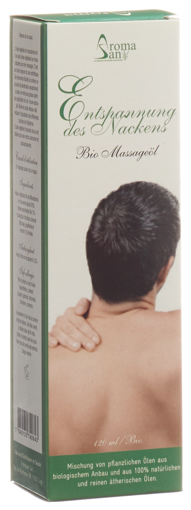 AROMASAN Huile Massage Détente Nuque 120 ml | Soin Relaxant Profond