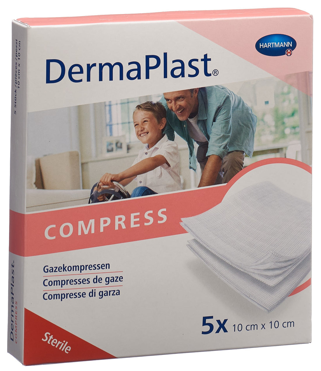 DERMAPLAST Compresse Stérile 10x10cm 8 Couches | Lot 5x2 Pièces