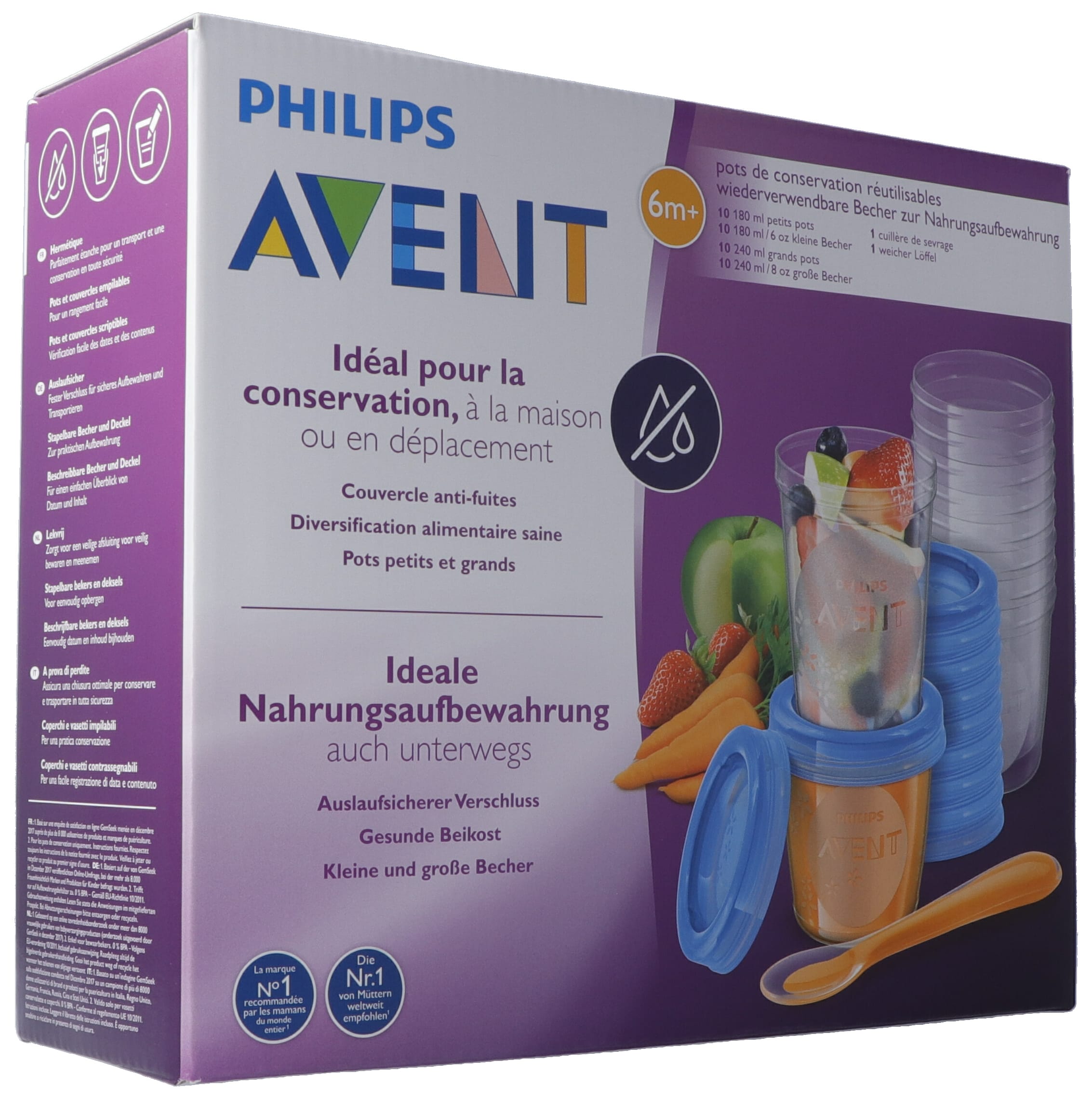 PHILIPS AVENT Système Conservation Purée Bébé | Lot 12 Pots