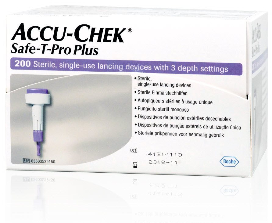 ACCU-CHEK Safe-T Pro Plus usage unique 200 pce