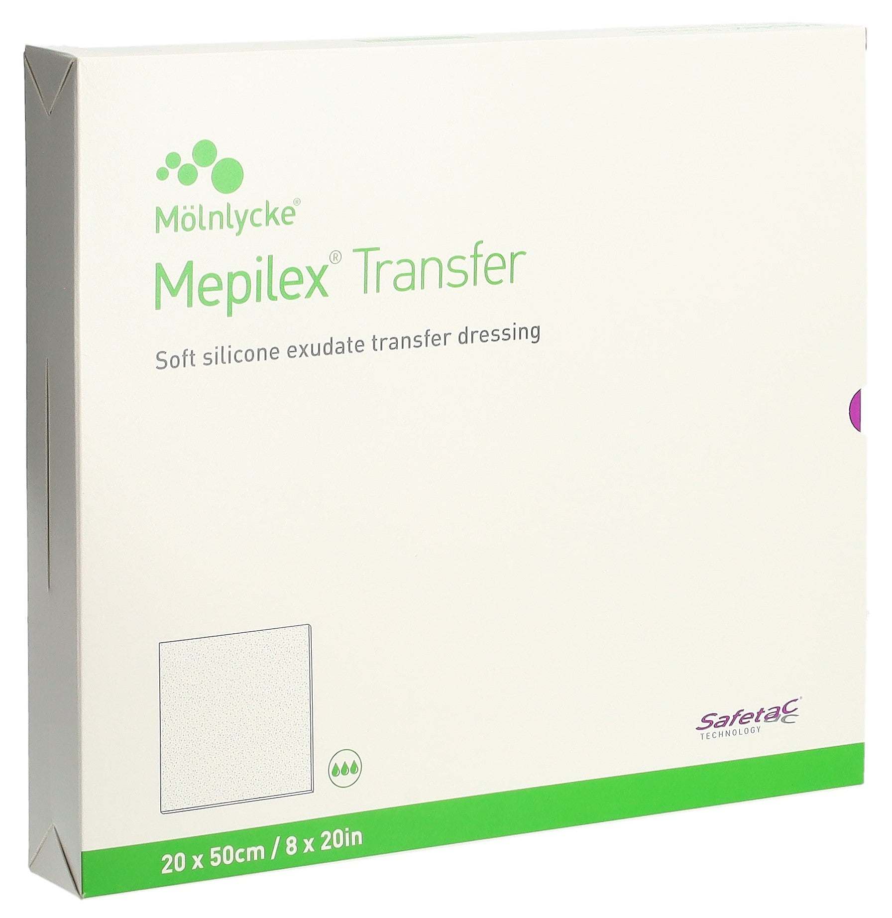 Mölnlycke MEPILEX Transfer Pansement 20x50cm | Soin Cicatrisation Rapide 4 Pièces