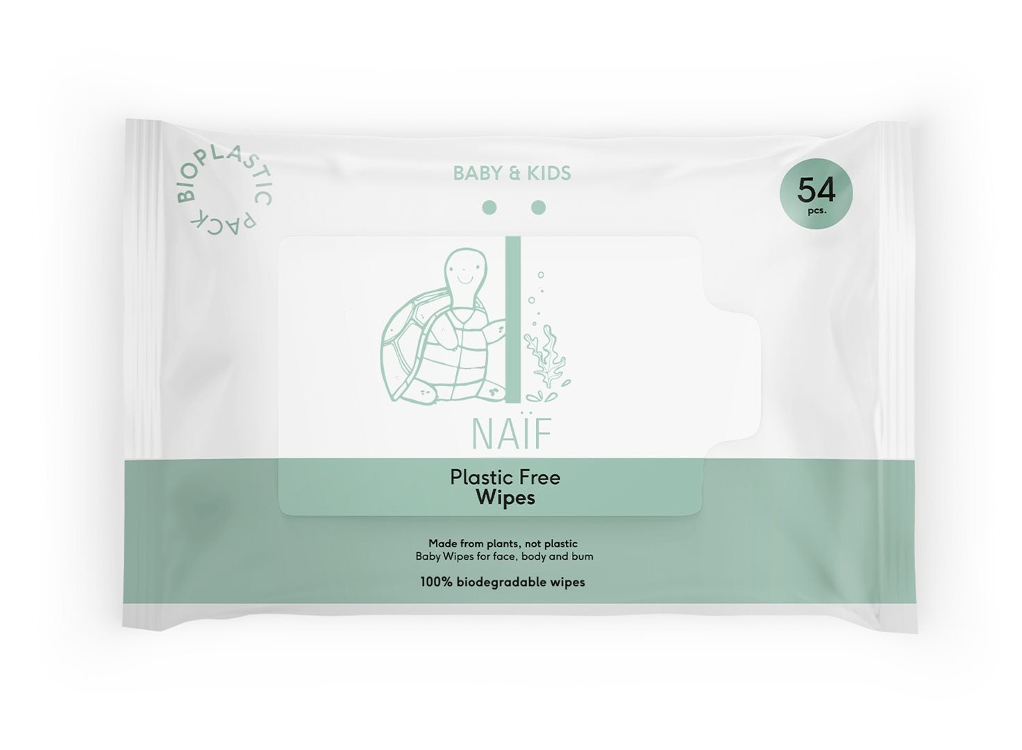 NAIF Lingettes Bébé Douceur Bio 54 Pièces | Nettoyage Hypoallergénique