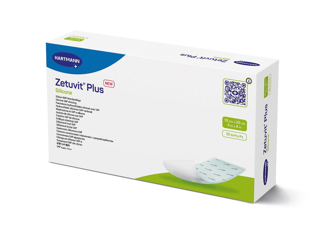 ZETUVIT Plus Silicone 10x20cm 10 pce
