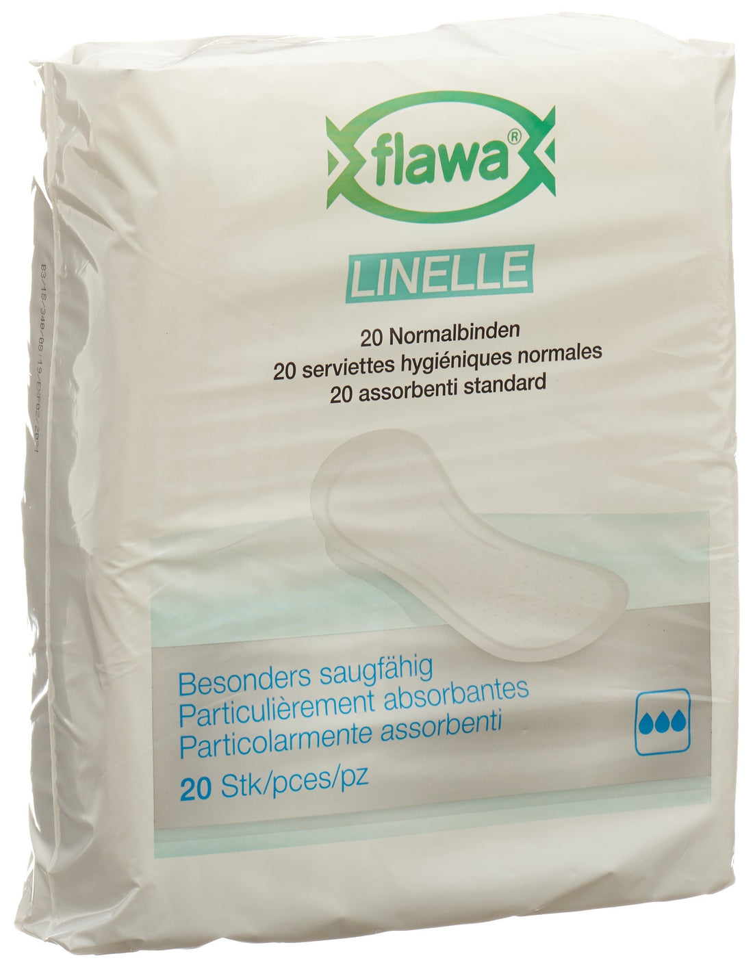 FLAWA Linelle Serviettes Hygiéniques Normales Confort Absorbant | 20 Pièces