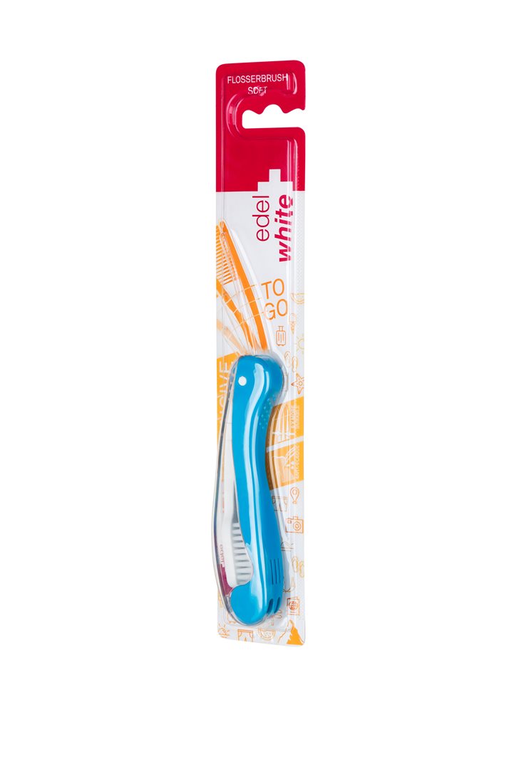 EDEL+WHITE Flosserbrush To Go Brosse Interdentaire Souple | Hygiène Bucco-Dentaire