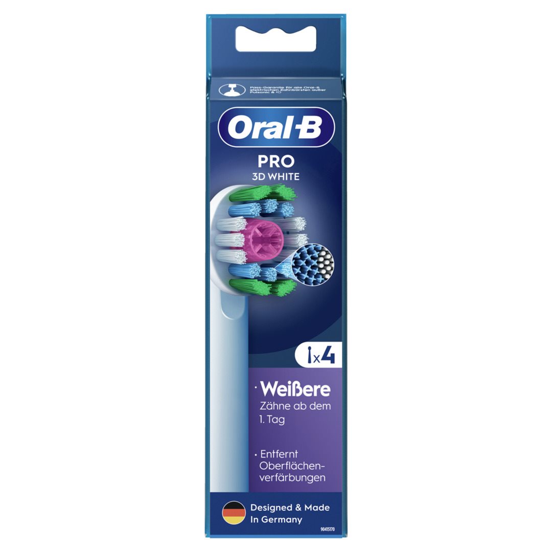 Oral-B Brossettes 3D White Pro pour Blanchiment | Lot de 4