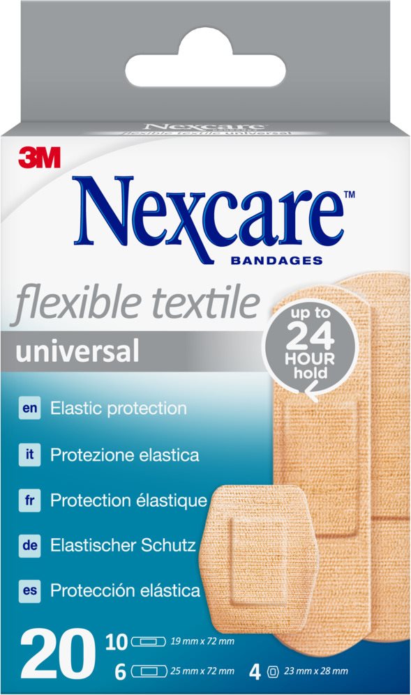 3M NEXCARE pansem textil univ 3 tailles ass 20 pce