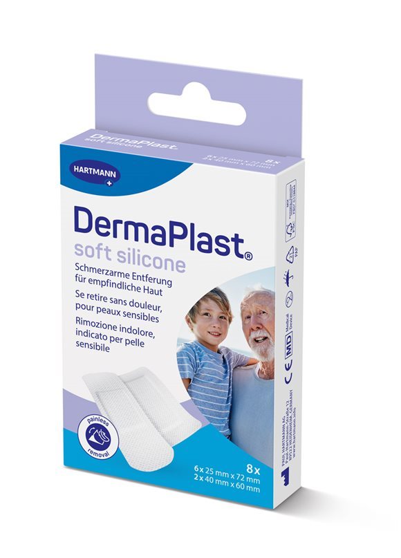 DERMAPLAST Pansements Silicone Doux Cicatrices | 8 Pièces