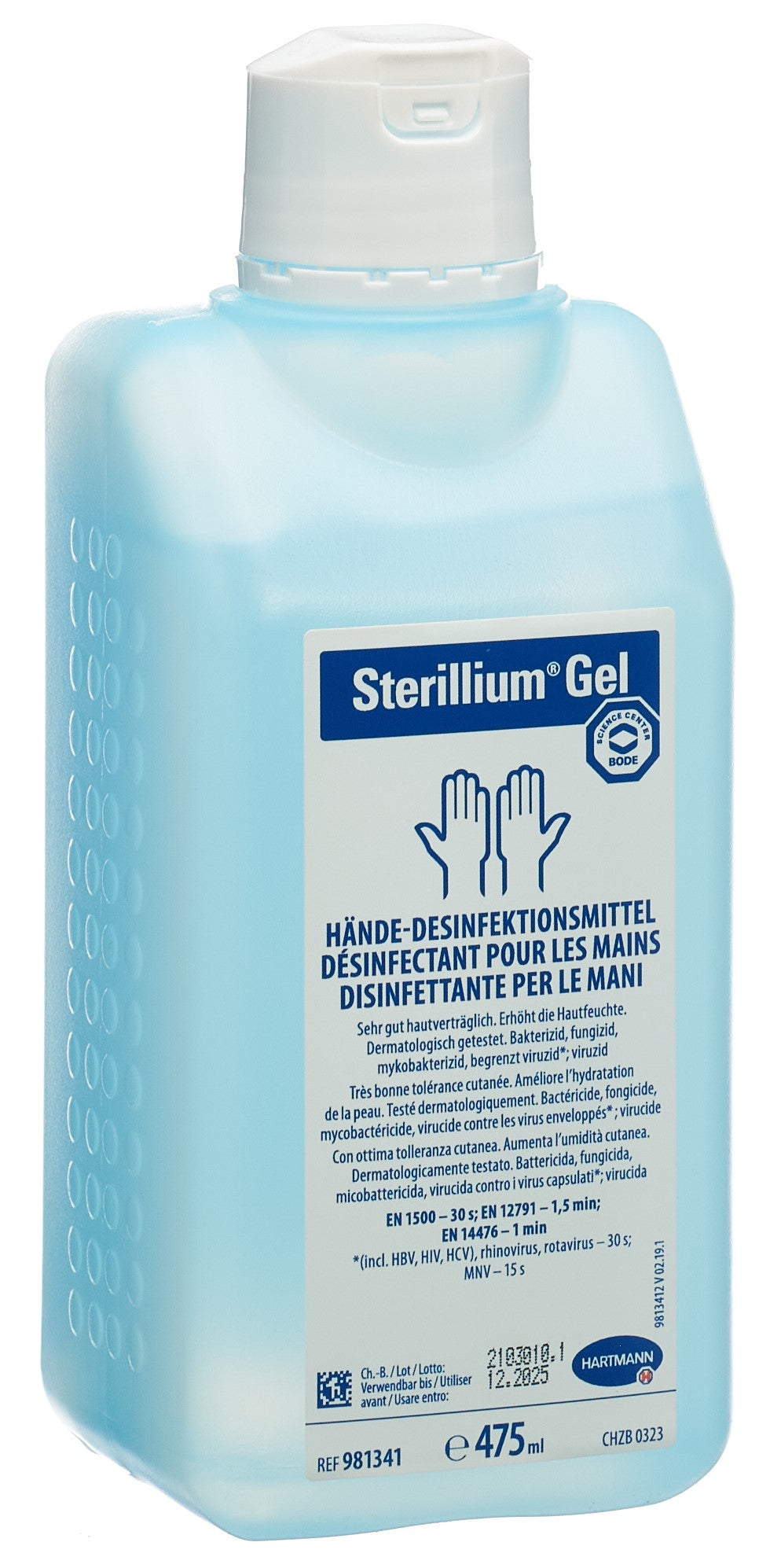 STERILLIUM Gel Désinfectant Mains 475 ml | Hygiène Efficace
