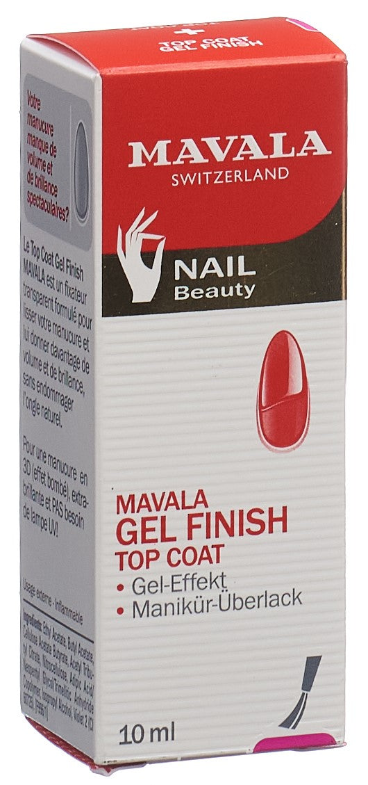 MAVALA Top Coat Finish Gel Effet Ongles Longue Durée 10 ml
