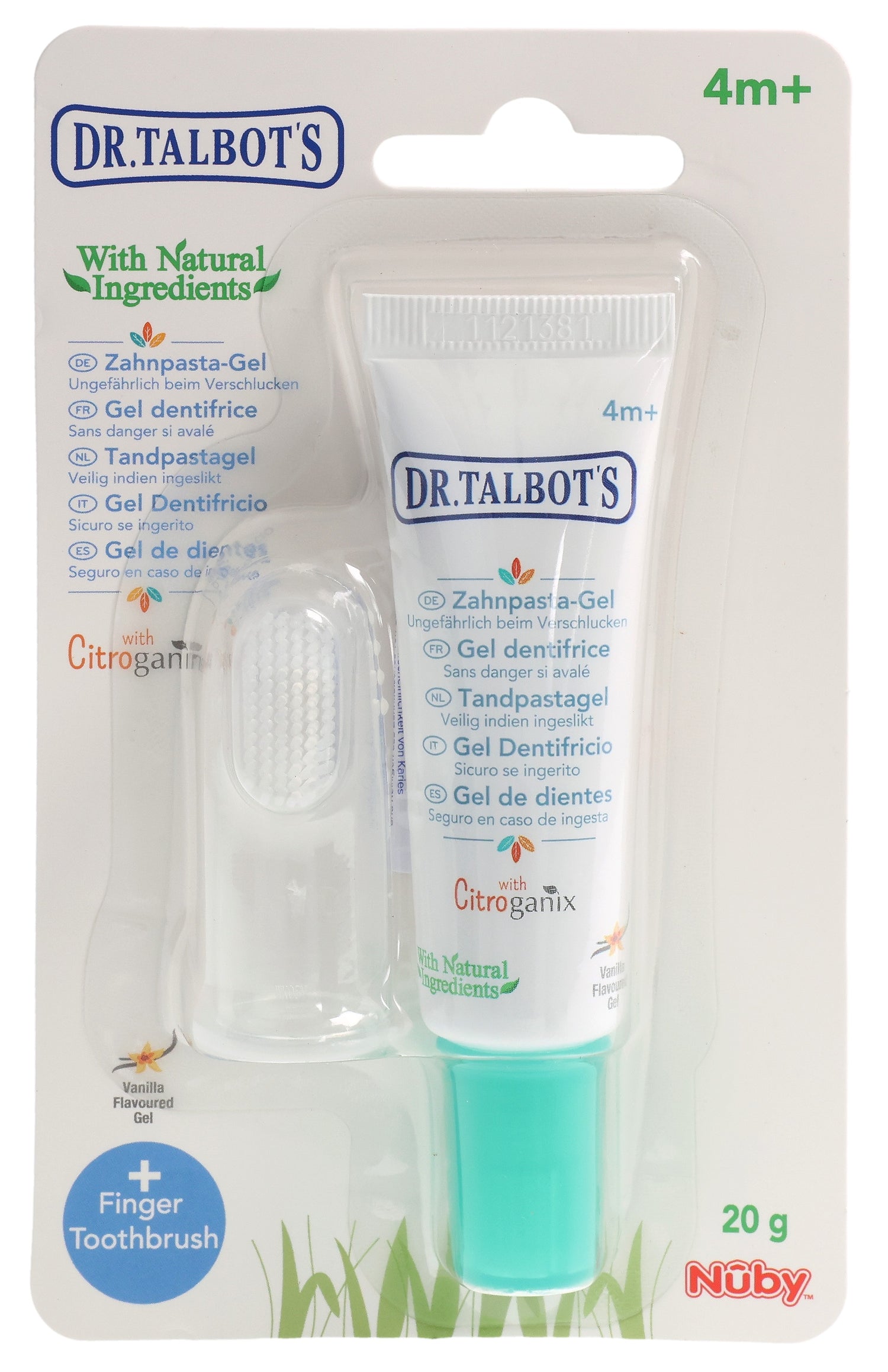 NUBY All Naturals Gel Nettoyant Gencives &amp; Dents 20g | Douceur &amp; Soin Bébé
