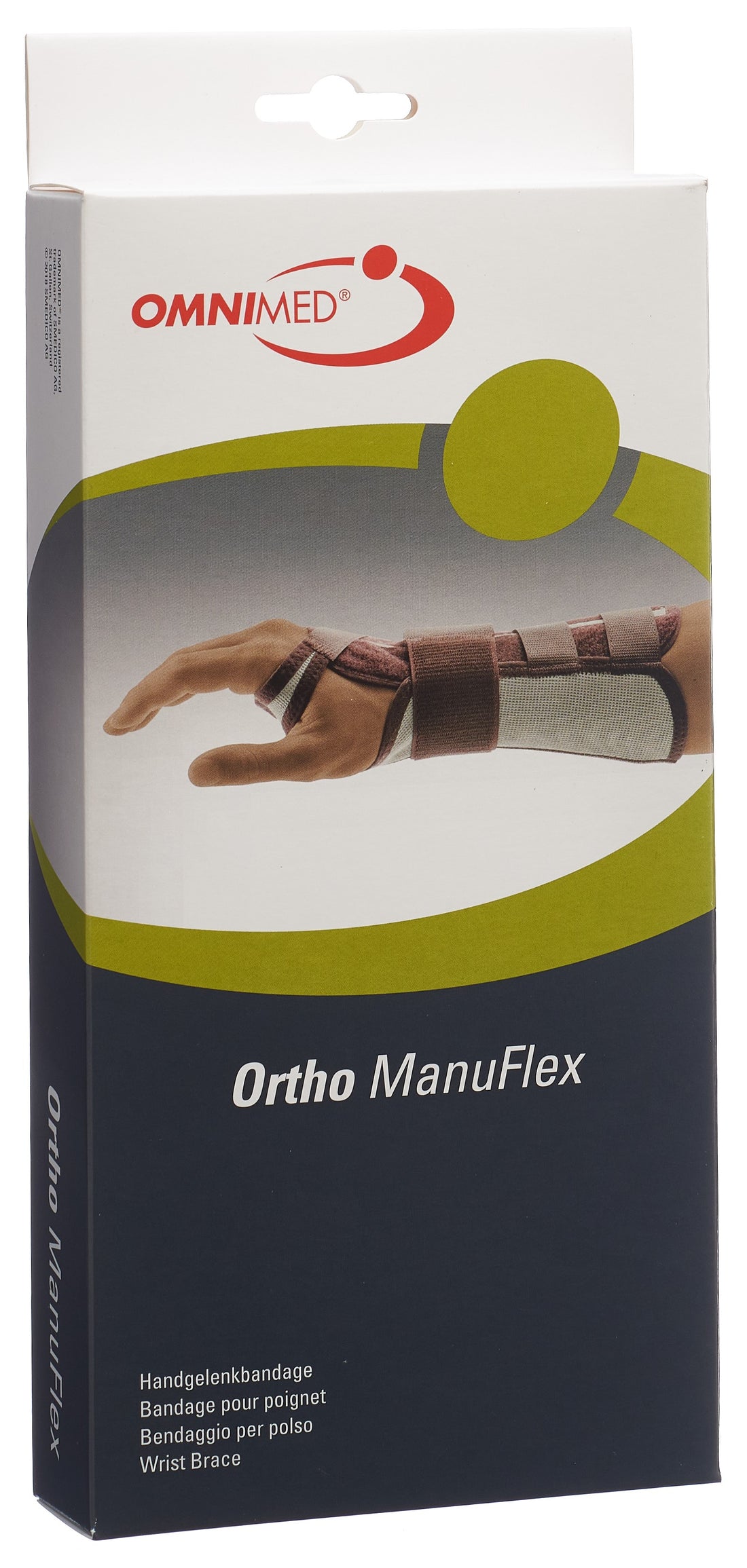OMNIMED Ortho Manu Flex Bandeau Poignet Taille M 22cm Couleur Chair Soutien Douleur