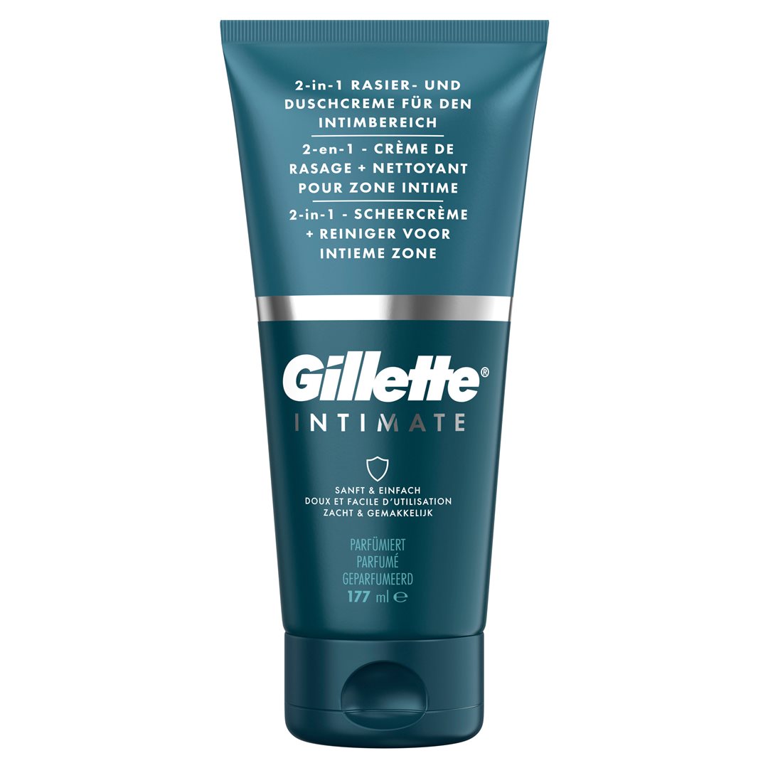 Gillette Intimate 2 en 1 Crème Rasage Zone Intime Douceur | 177 ml