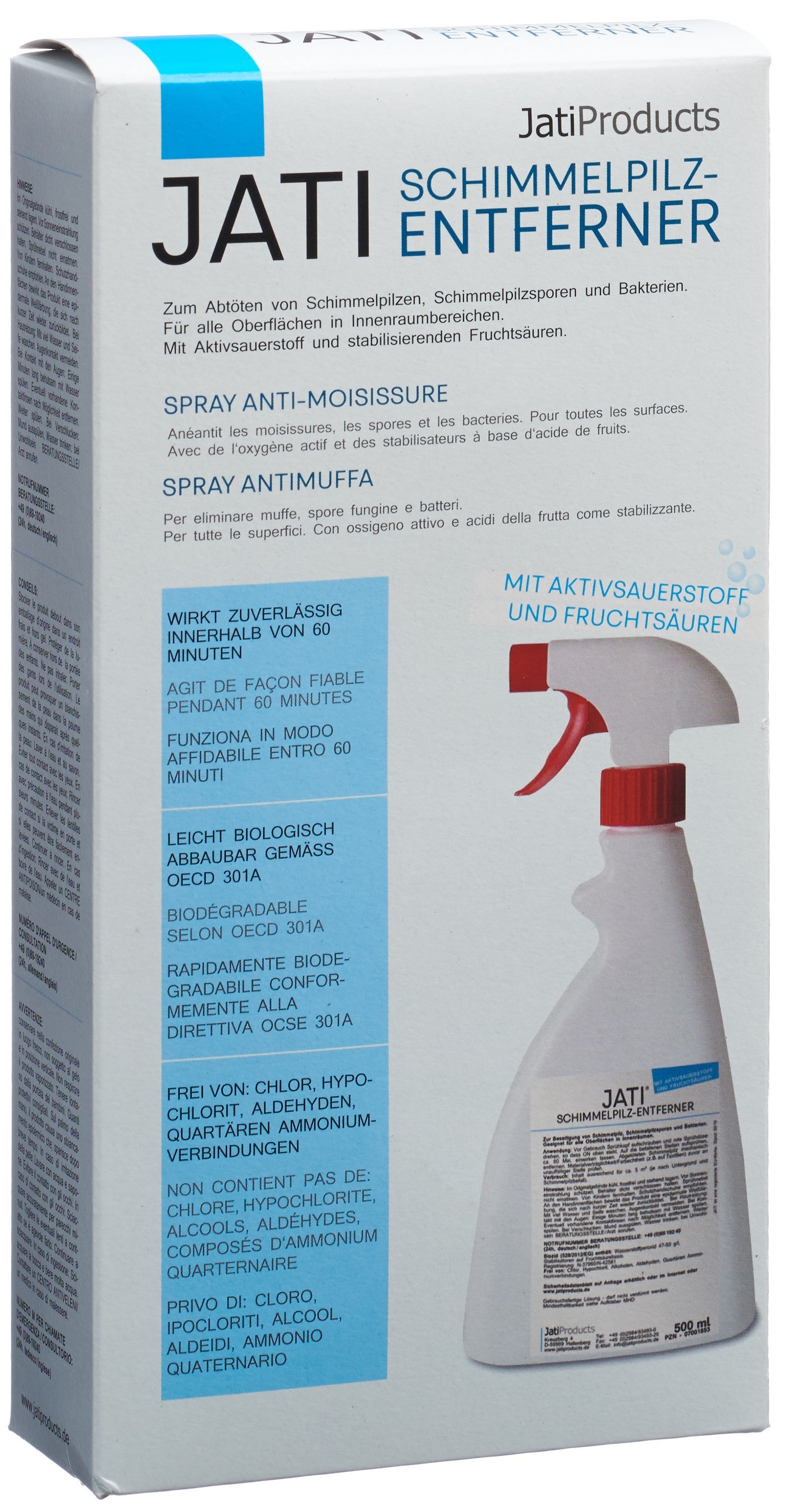 JATI Anti-Moisissure Puissant 500 ml | Solution Efficace