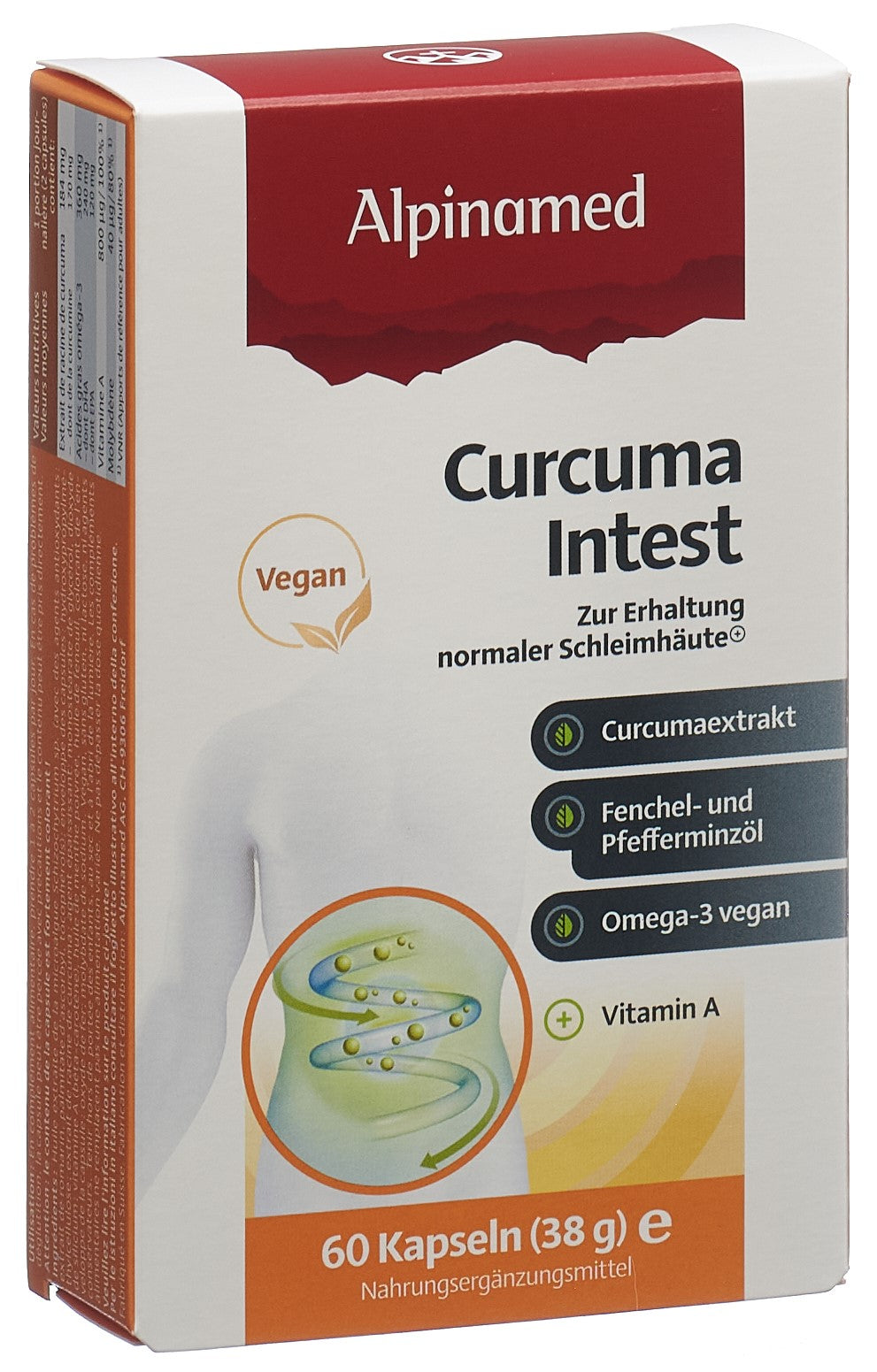 ALPINAMED Curcuma Intestin Confort | Capsules 60 pièces