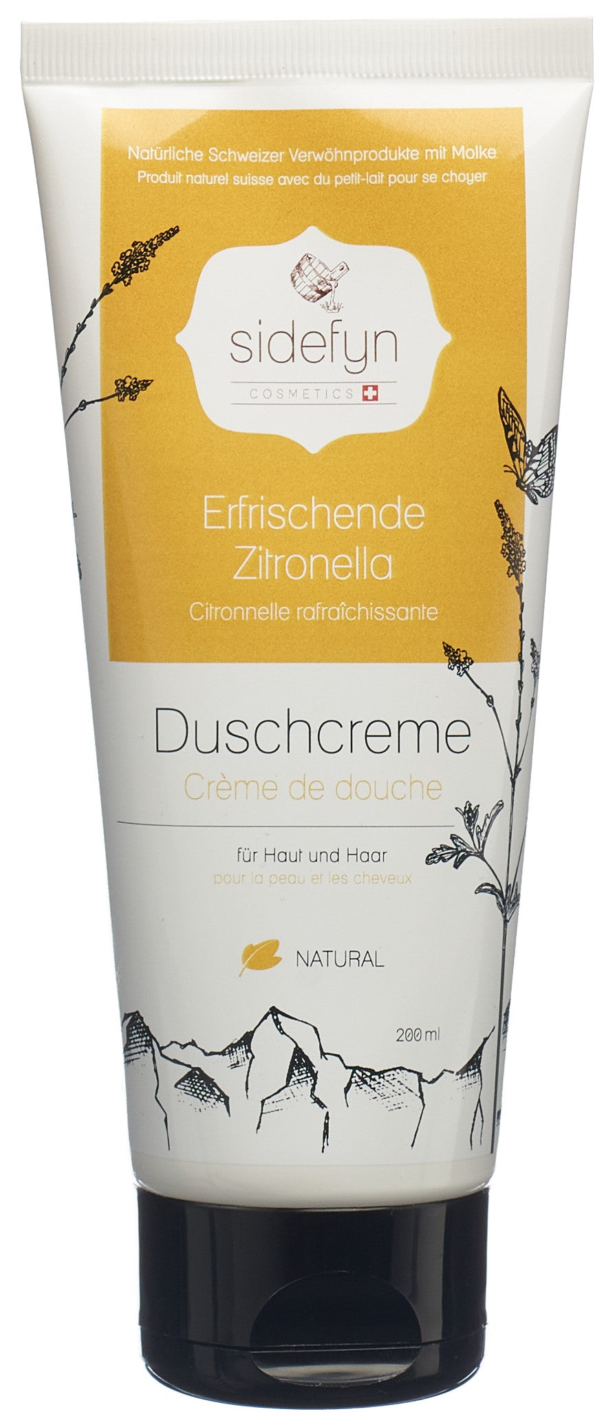 SIDEFYN Crème Douche Citronnelle Rafraîchissante 200 ml