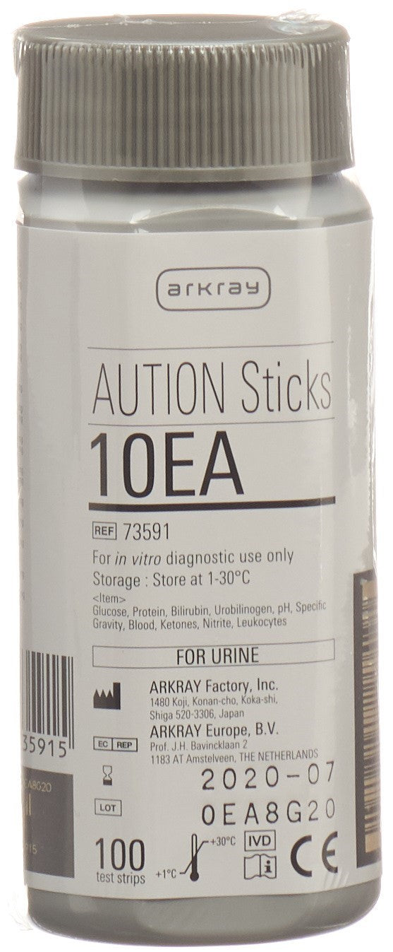 AUTION STICKS Bandelettes Urinaires 10 Paramètres 100 Pièces | Diagnostic Rapide