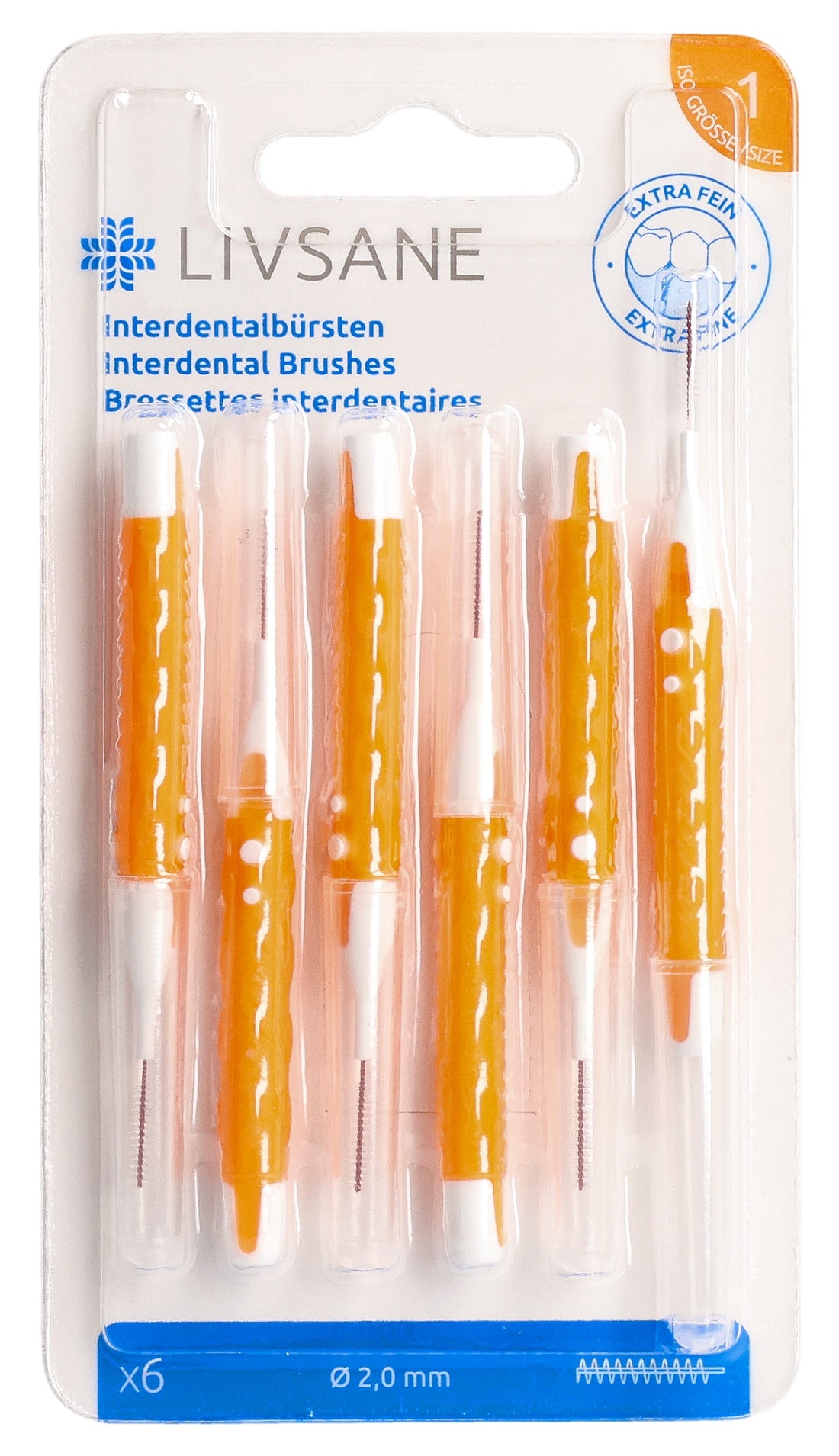 LIVSANE Brossettes Interdentaires Extra Fines 6 Pièces | Hygiène Dentaire